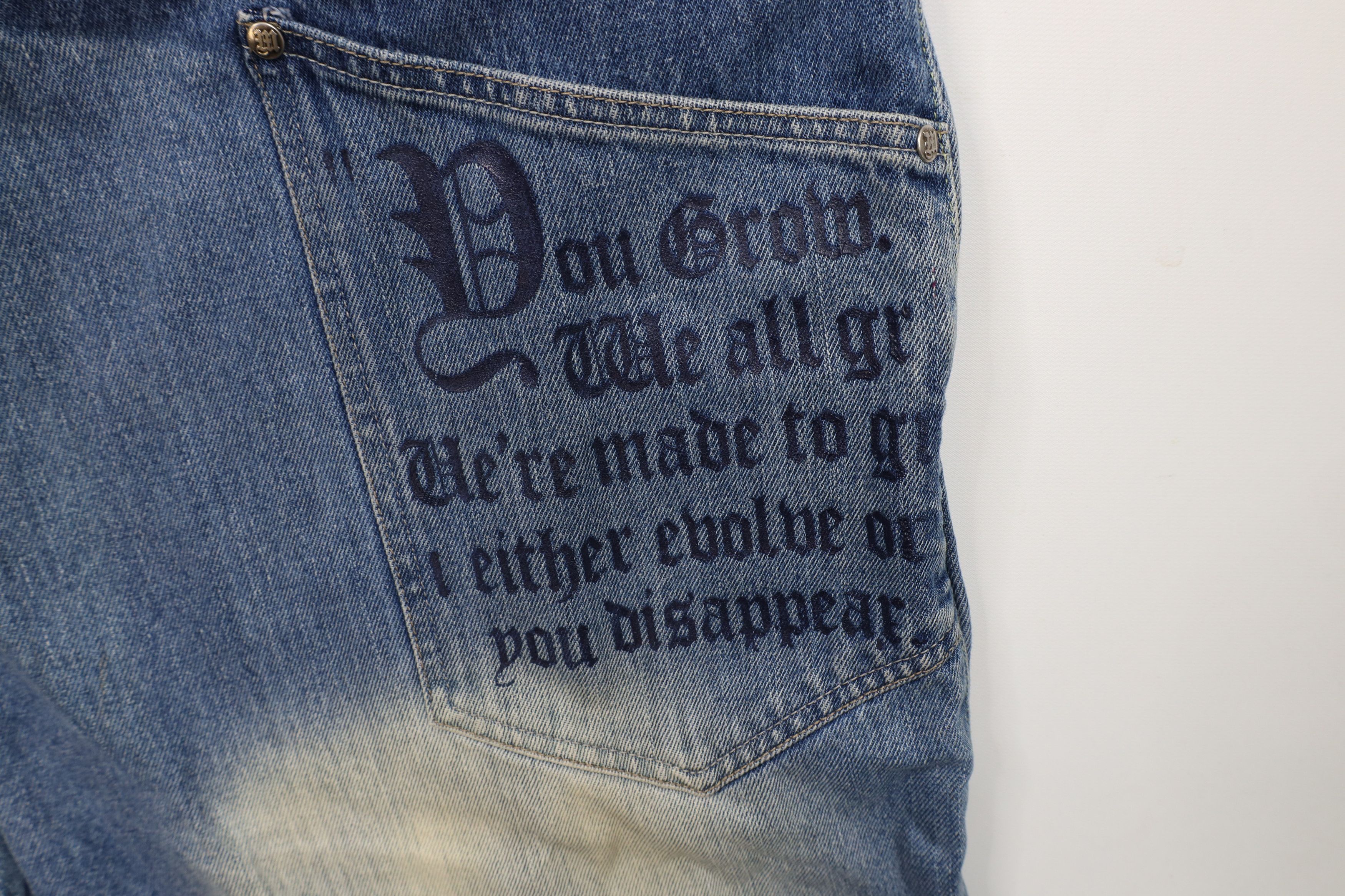 Vintage Vintage Y2K Makaveli 2Pac Tupac Shakur Baggy Denim Shorts Size US 40 / EU 56 - 13 Thumbnail