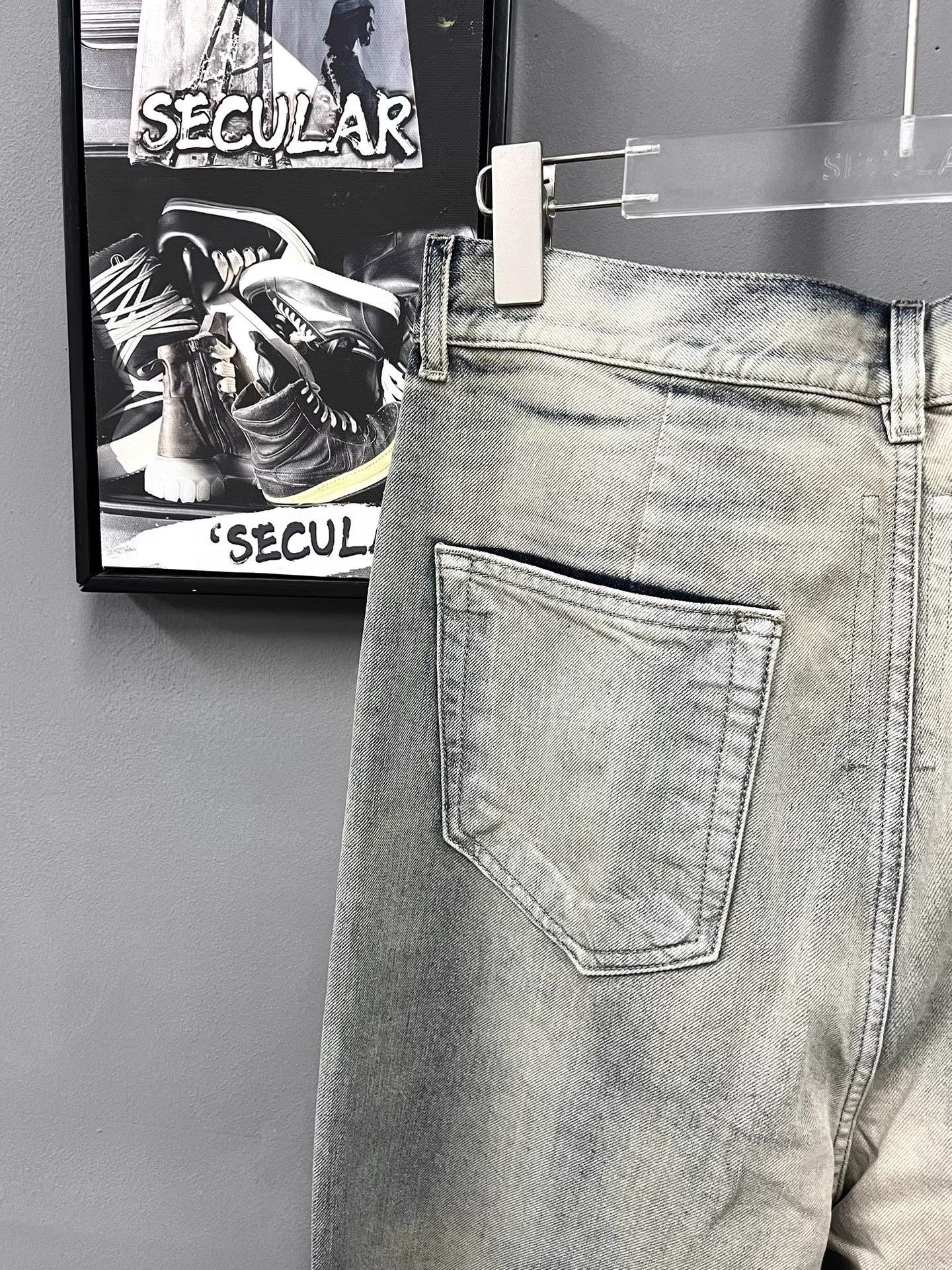 Rick Owens Rick Owens Bolan Bootcut Washed Blue Flare Jeans K34 Size US 29 - 5 Thumbnail