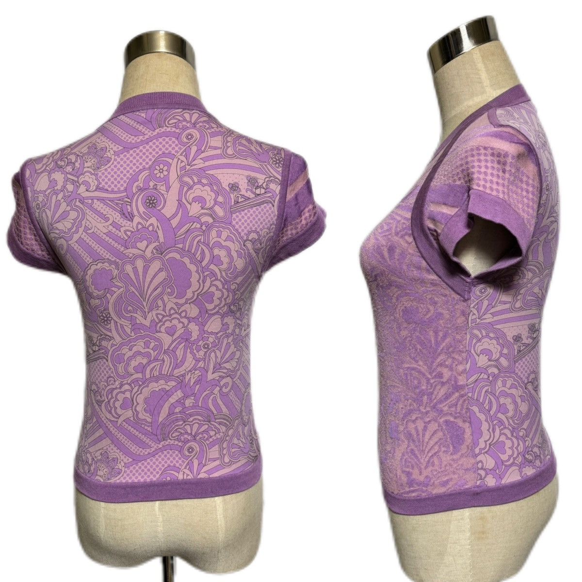 Hermes Hermes art design switching, floral knit sweater, Size XXS / US 00 / IT 34 - 10 Thumbnail