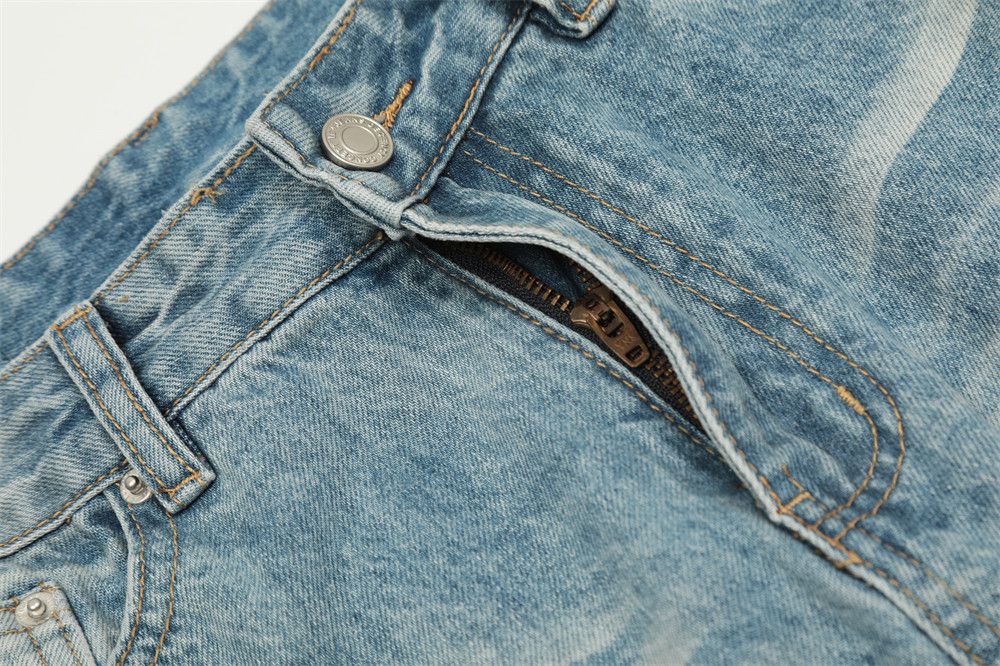 Japanese Brand × Jean Blue punk retro distressed gradient washed jeans for men Size US 32 / EU 48 - 5 Thumbnail