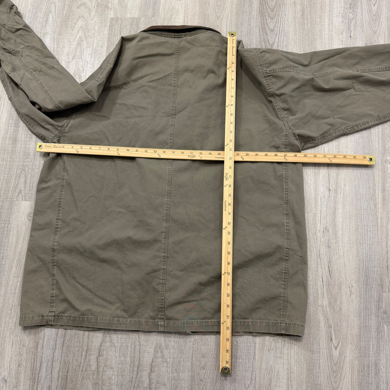 Vintage Vintage Chore Coat Extra Large Green Corduroy Collar Barn Size US XL / EU 56 / 4 - 8 Thumbnail