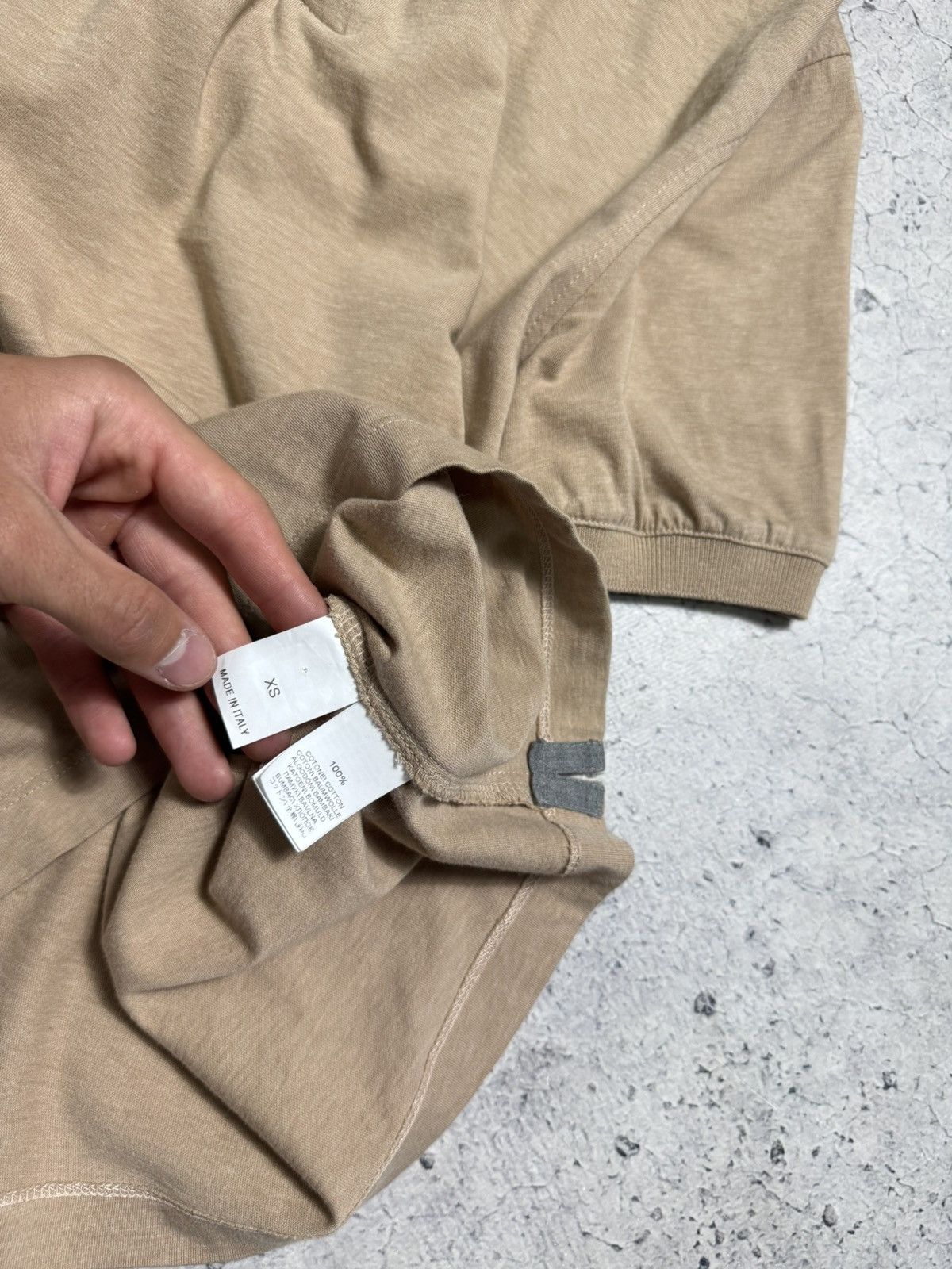 Brunello Cucinelli Brunello Cucinelli Luxury Polo Shirt Beige Rare Old Money Size US XS / EU 42 / 0 - 8 Thumbnail