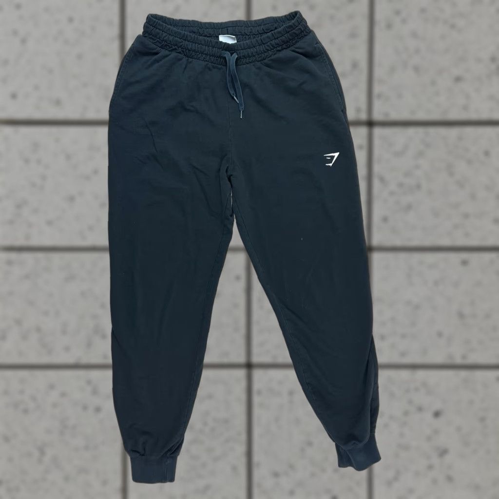 Gymshark Mens GymShark Joggers Sweatpants Black Tapered Fit Size Medium Pants Size US 31 - 1 Thumbnail