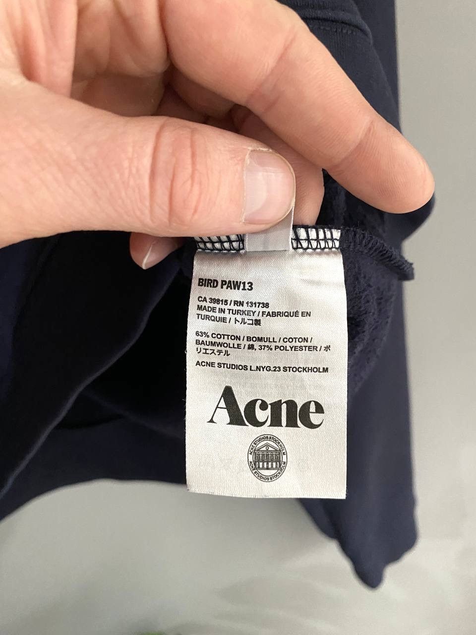 Acne Studios Acne Studios Women's Blue Shortened Sweatshirt, Size M Size M / US 6-8 / IT 42-44 - 8 Thumbnail
