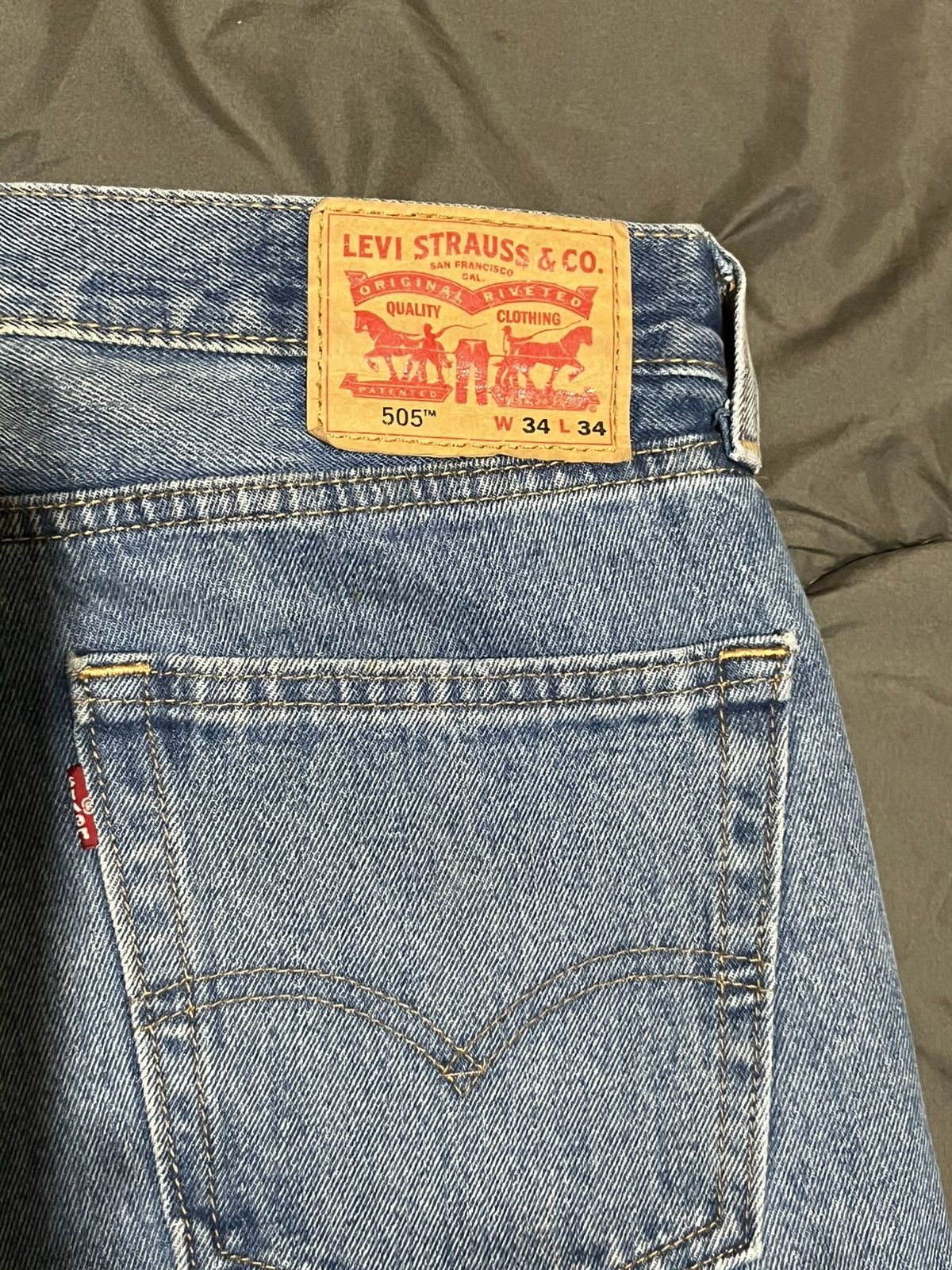 Levi's Levis Hand Distressed 505s Blue Denim Size US 34 / EU 50 - 3 Thumbnail
