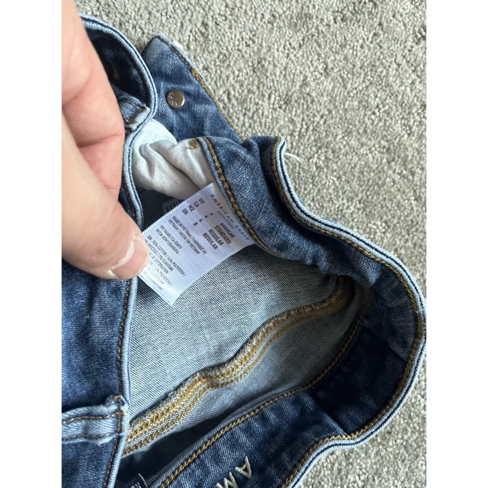 American Eagle Outfitters VINTAGE American Eagle Outfitters Blue Denim Jegging Pants Women's Size 4 Regular Stretch Distressed Size 27" / US 4 / IT 40 - 6 Thumbnail