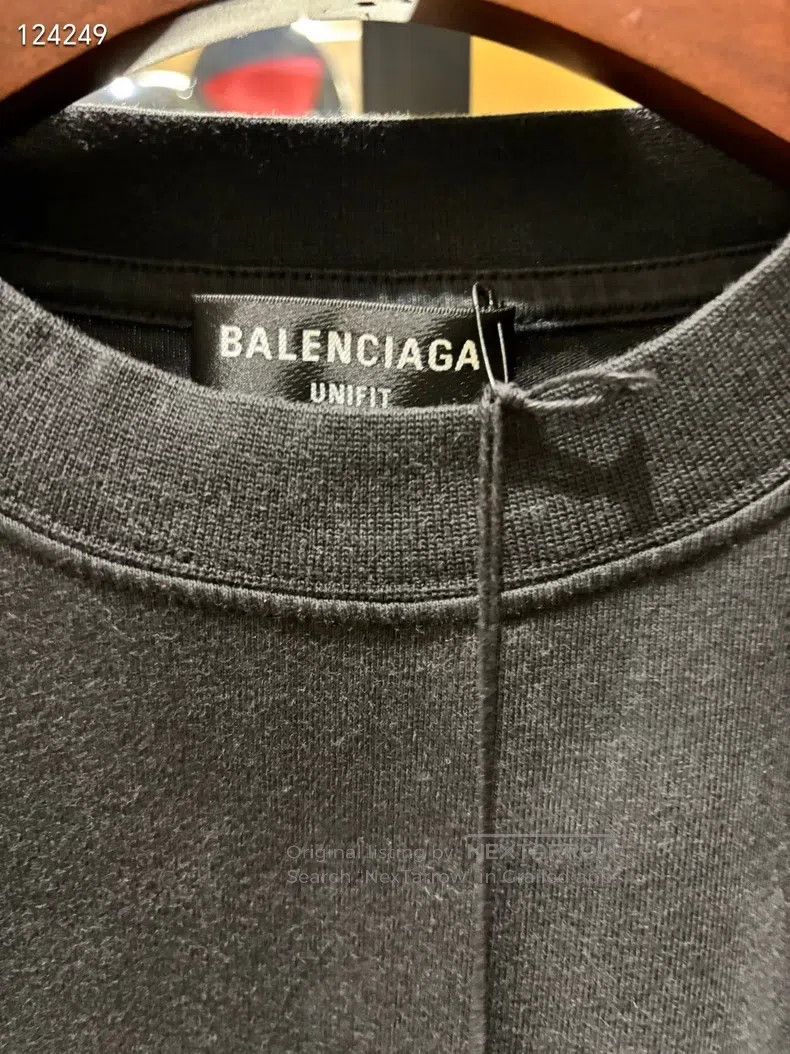 Balenciaga Balenciaga Black Tape Logo Short Sleeve Shirt Size US XL / EU 56 / 4 - 3 Thumbnail