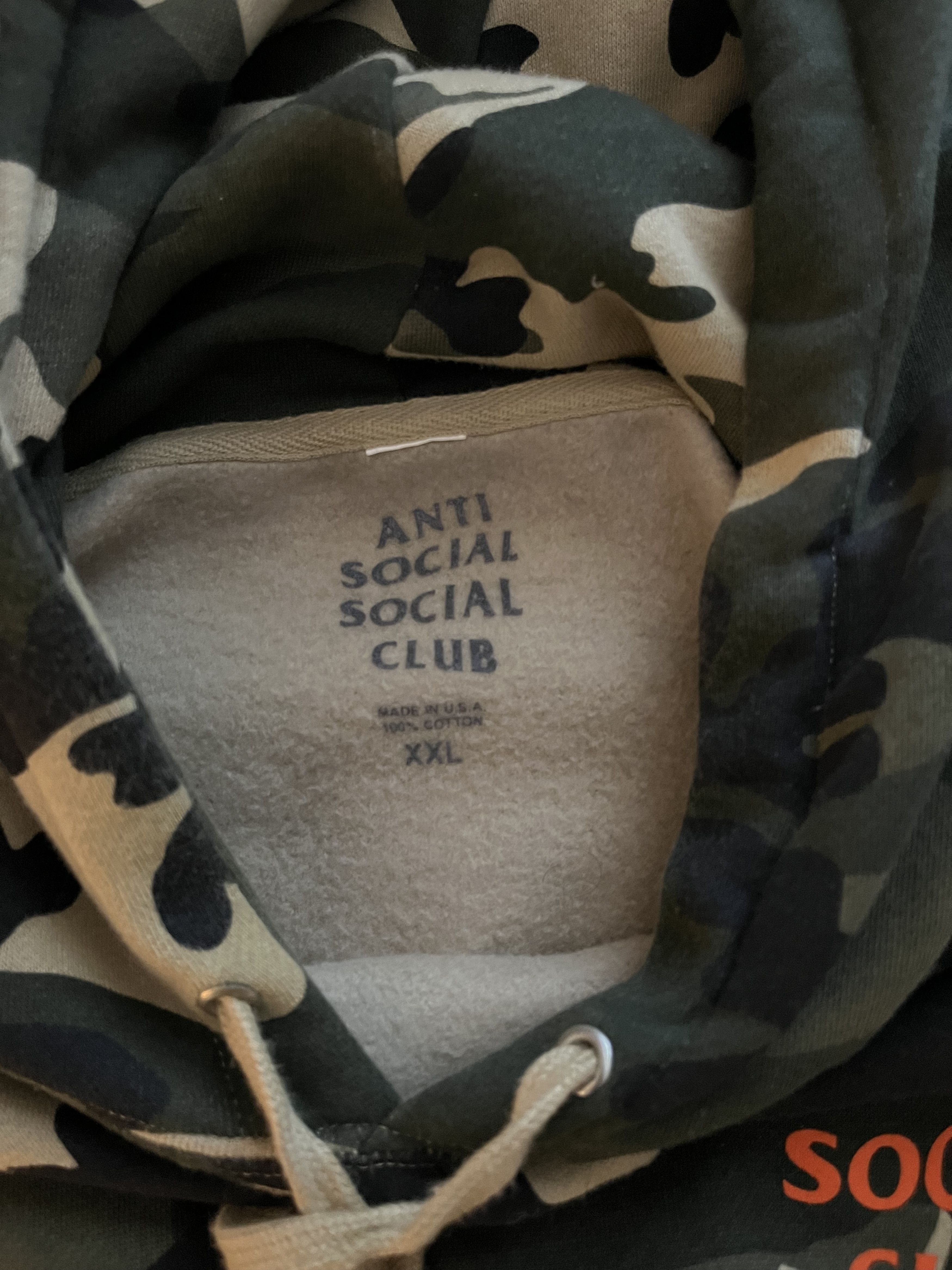 Anti Social Social Club Anti Social Social Club Camo Hoodie (Orange Logo) Size US XXL / EU 58 / 5 - 3 Thumbnail