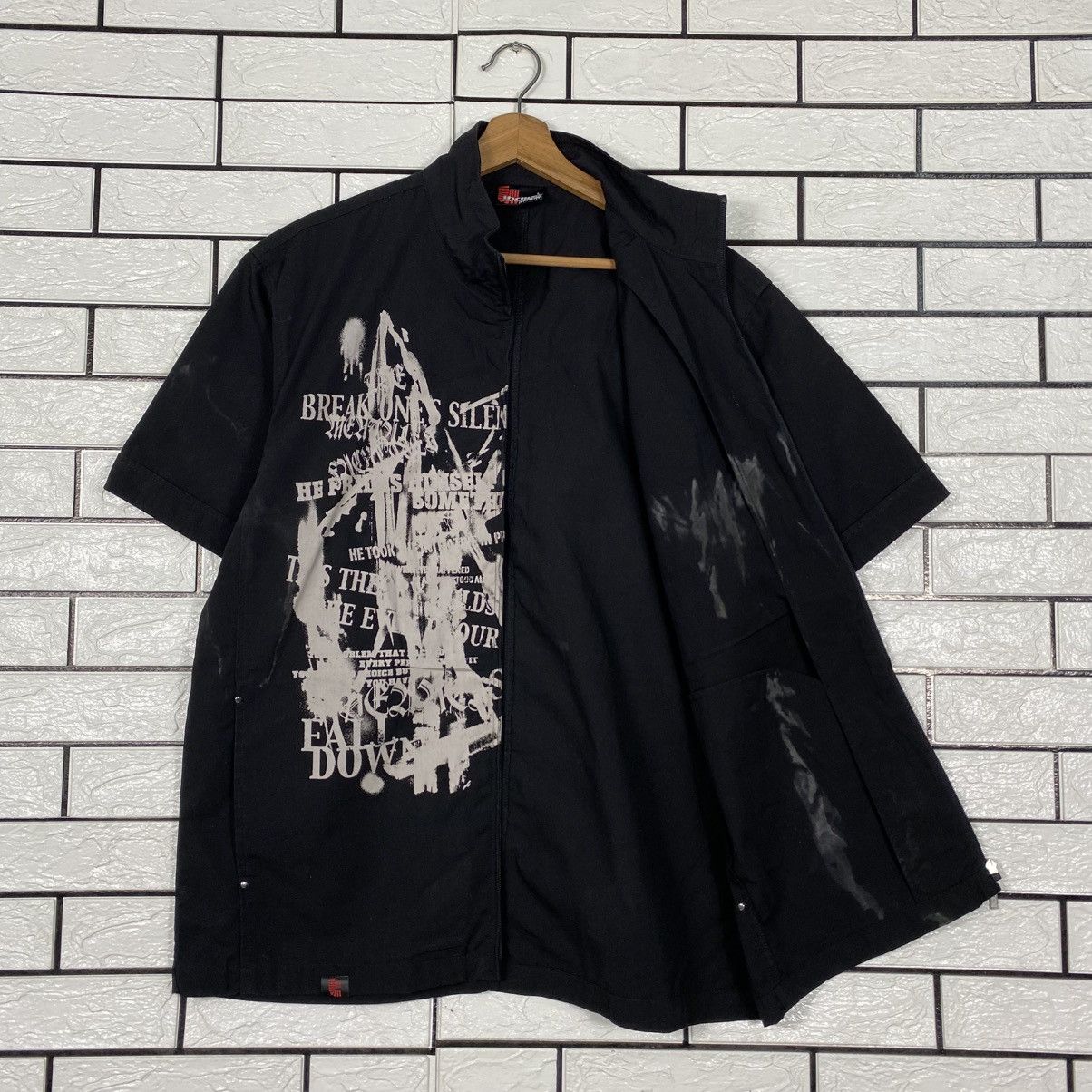 Japanese Brand 📌 Thriller Denim Vintage Bowling Shirt Punk Design Over Size US L / EU 52-54 / 3 - 12 Thumbnail