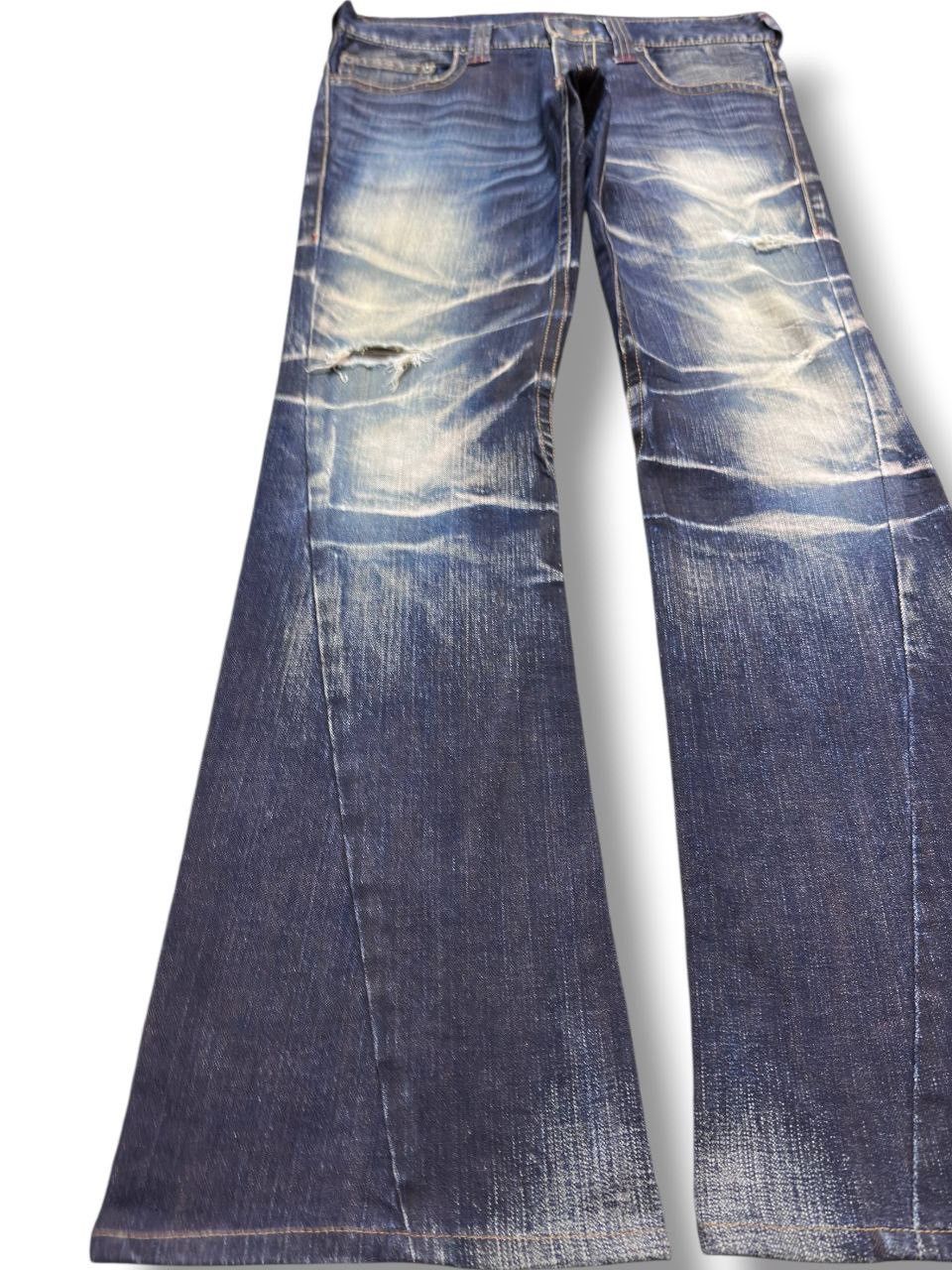 Tornado Mart Vintage Tornado Mart Flare Clawmark Mudwash Denim Size US 33 - 3 Thumbnail