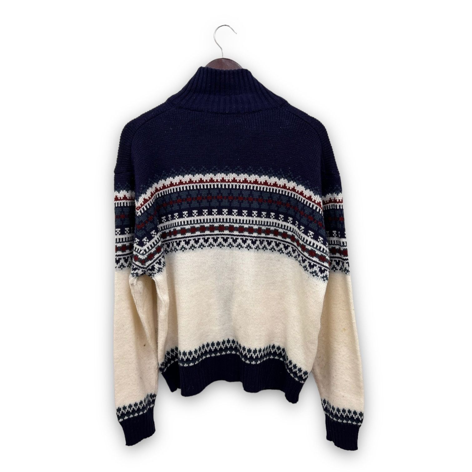 Vintage VTG Fair Isle Full Zip Acrylic Sweater Mens XL Size US XL / EU 56 / 4 - 2 Thumbnail