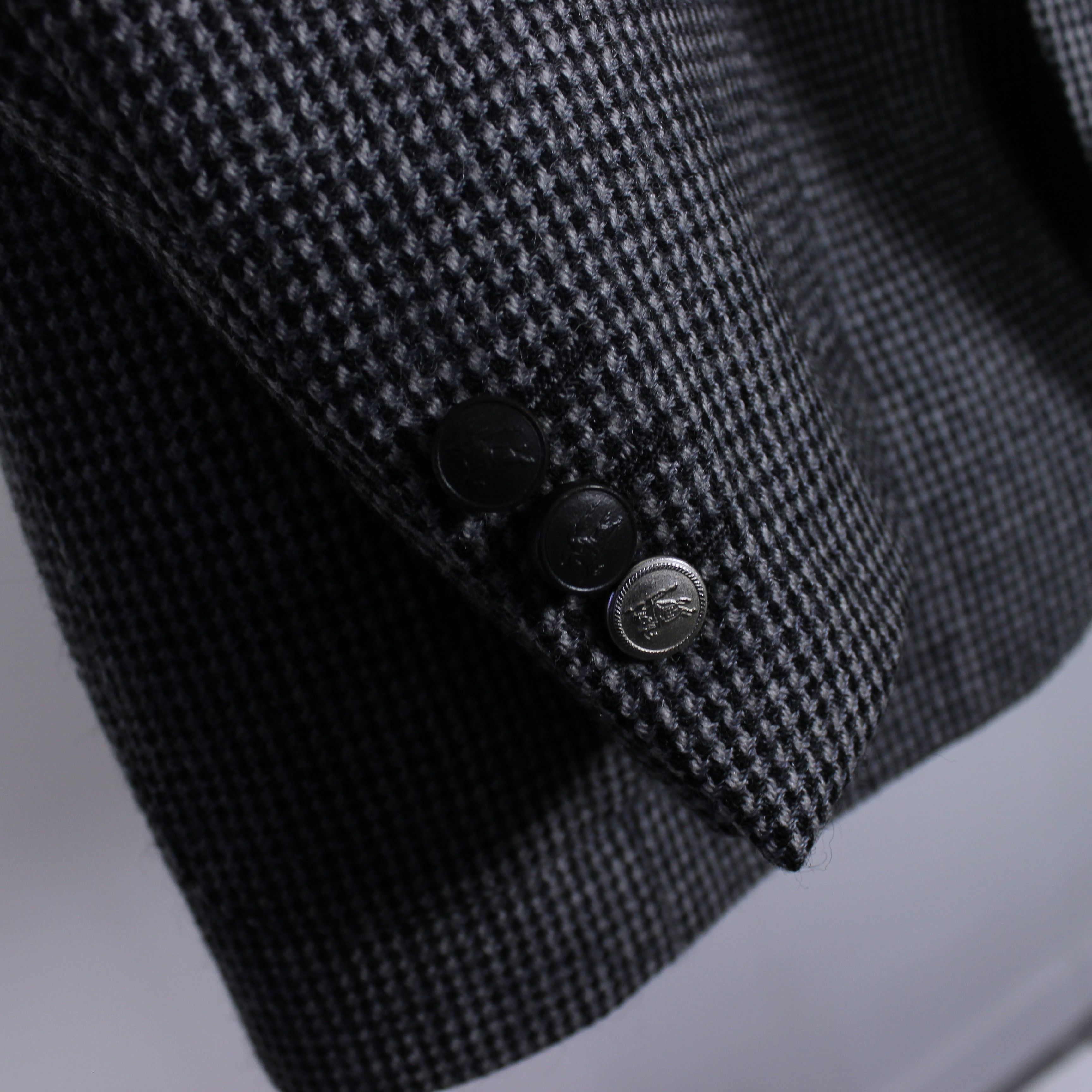 Burberry × Vintage Burberry blazer wool heavy M gray rarity Size 44R - 9 Thumbnail