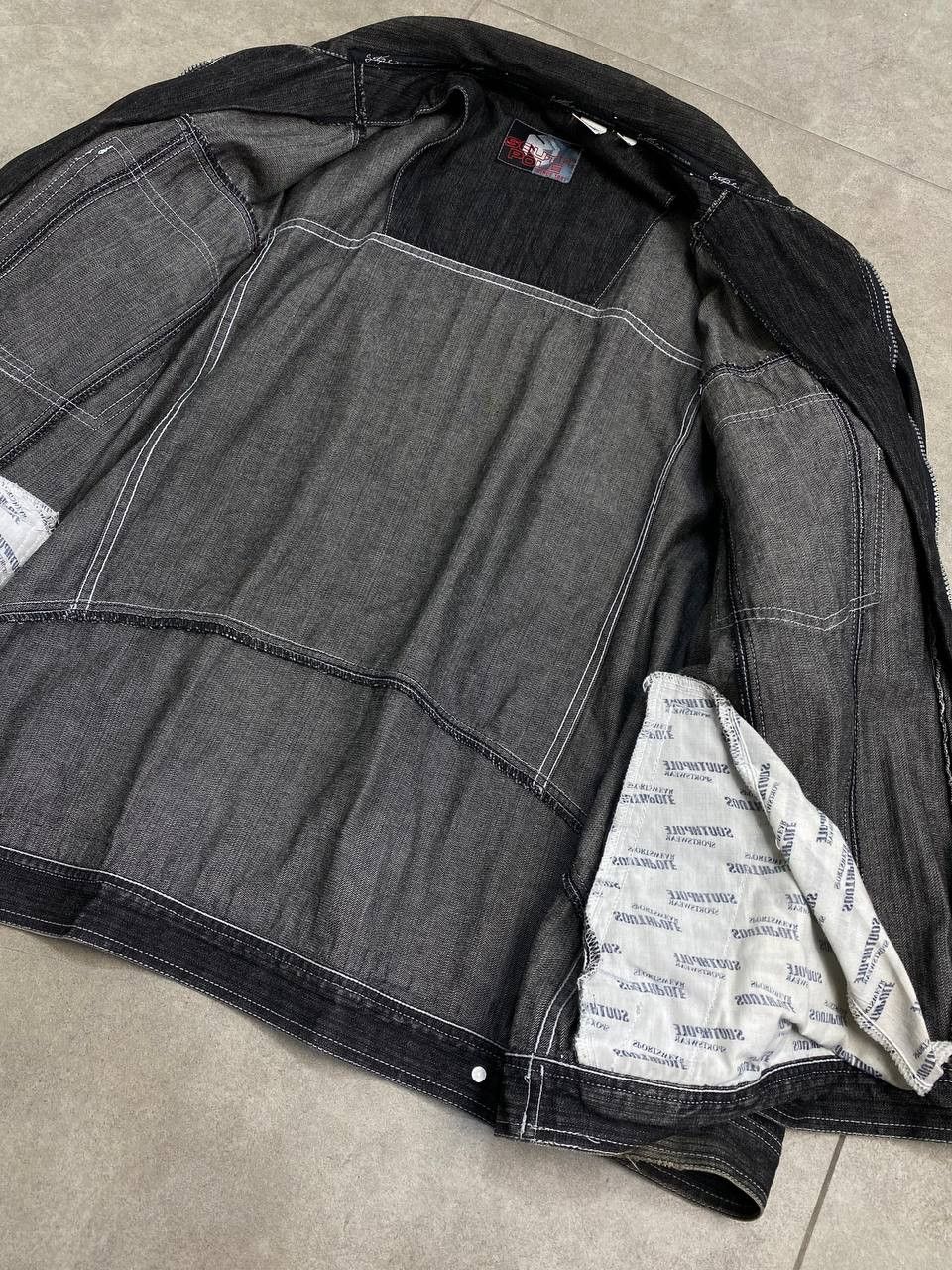 Southpole Vintage South Pole Washed Denim Pocket Zip Jacket Size US XL / EU 56 / 4 - 8 Thumbnail