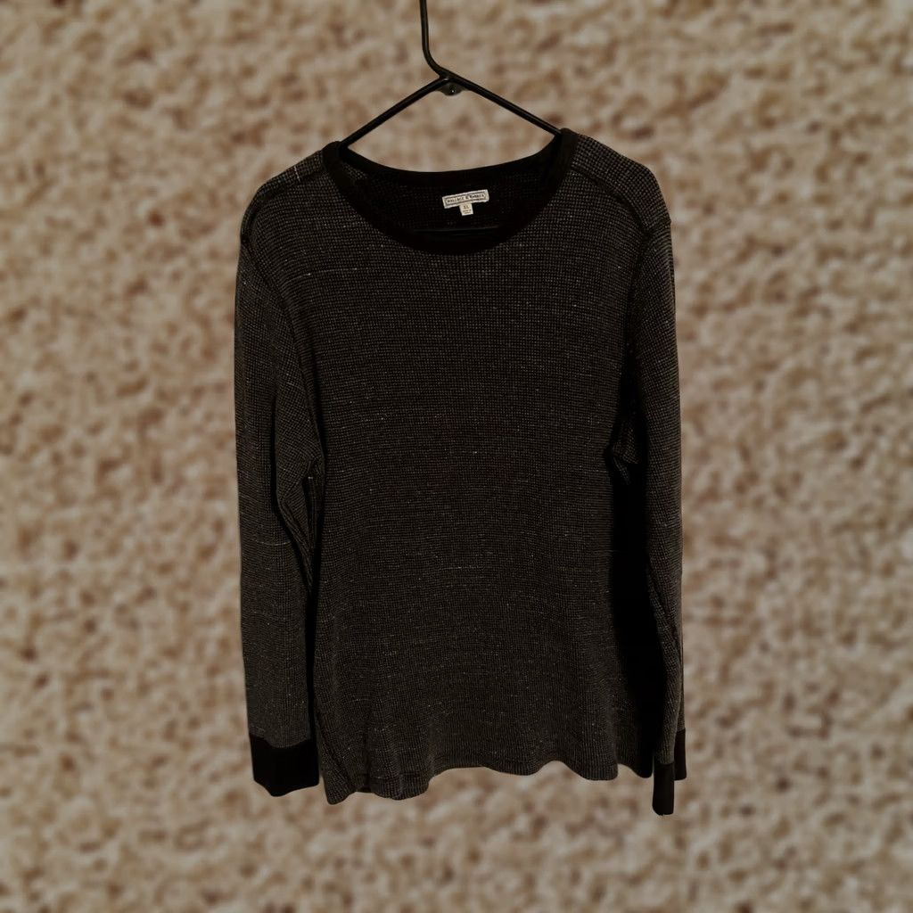 Wallace & Barnes Wallace & Barnes J.Crew 04987 Gray L/S Grid Waffle Thermal Shirt - Men's XL, Long Sleeve, 100% Cotton, Regular Size US XL / EU 56 / 4 - 1 Thumbnail