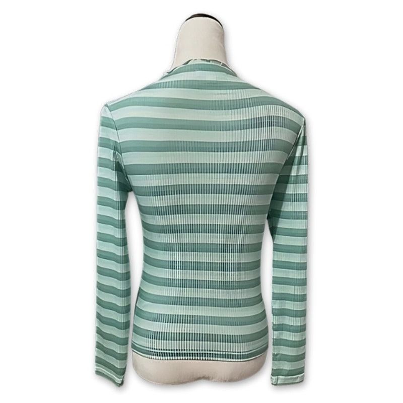 Other Cali Be Casual Top Mock Neck Lettuce Edge Ribbed Stripe M Size M / US 6-8 / IT 42-44 - 5 Thumbnail