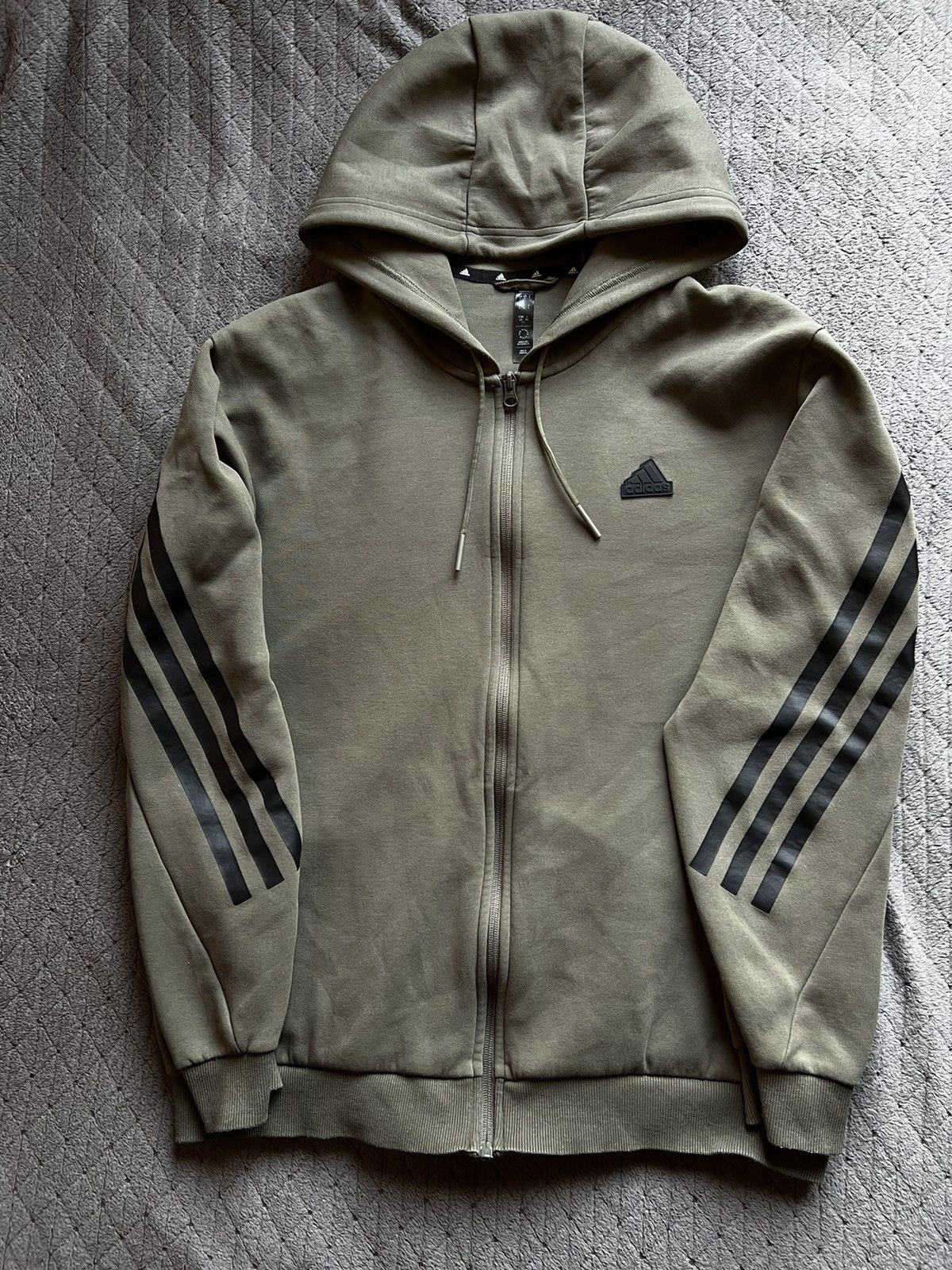 Adidas Adidas Warm Zip Hoodie in Khaki colour Size US L / EU 52-54 / 3 - 2 Thumbnail