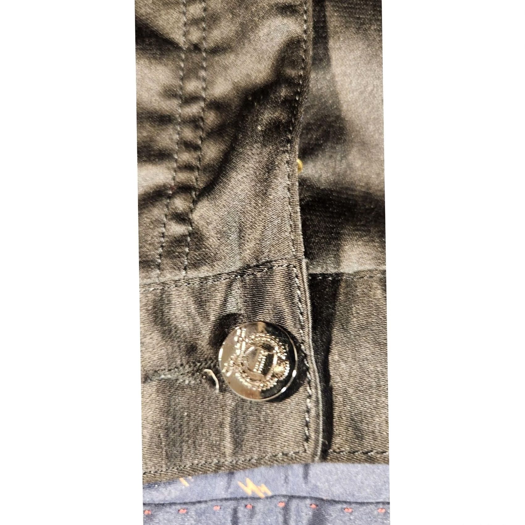 Denime Pavini Jeans Mens 34x32 Black Straight Leg Denim Cotton Polyester RN140957 Jeans Regular 34 in Black 5-Pocket Mens Straight Leg Jeans Size US 34 / EU 50 - 2 Thumbnail