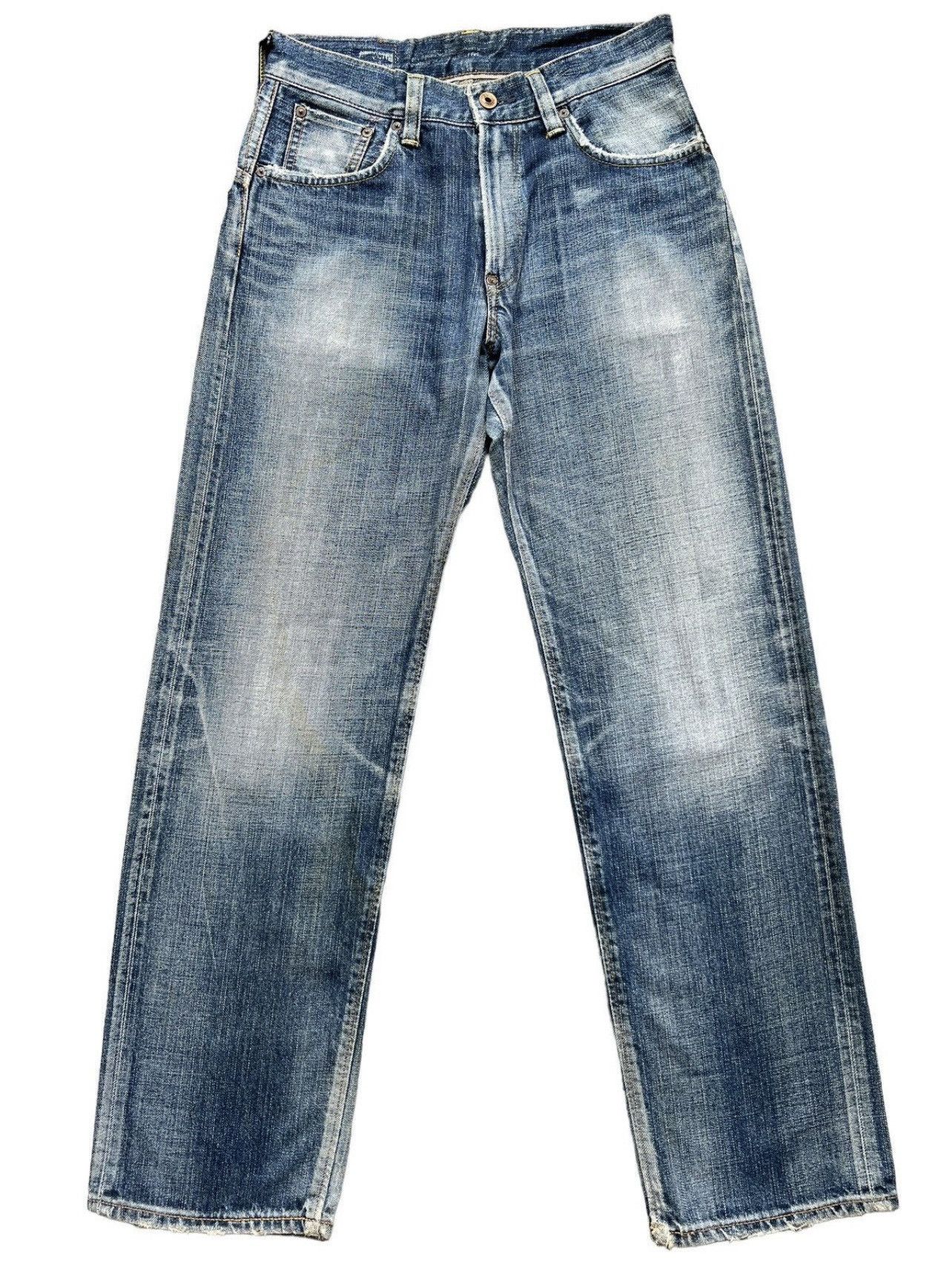 Edwin Vintage Edwin 505 Selvedge Distressed Denim Jeans 30x32 Size US 30 / EU 46 - 2 Thumbnail