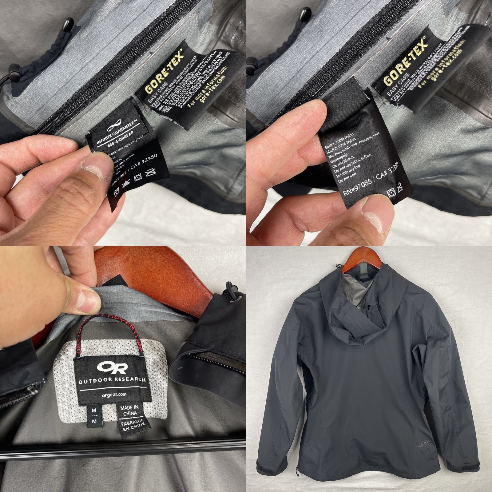 Outdoor Research Outdoor Research Jacket Womens Medium Black Hooded Zip Up Waterproof Taped Seams Size M / US 6-8 / IT 42-44 - 9 Thumbnail