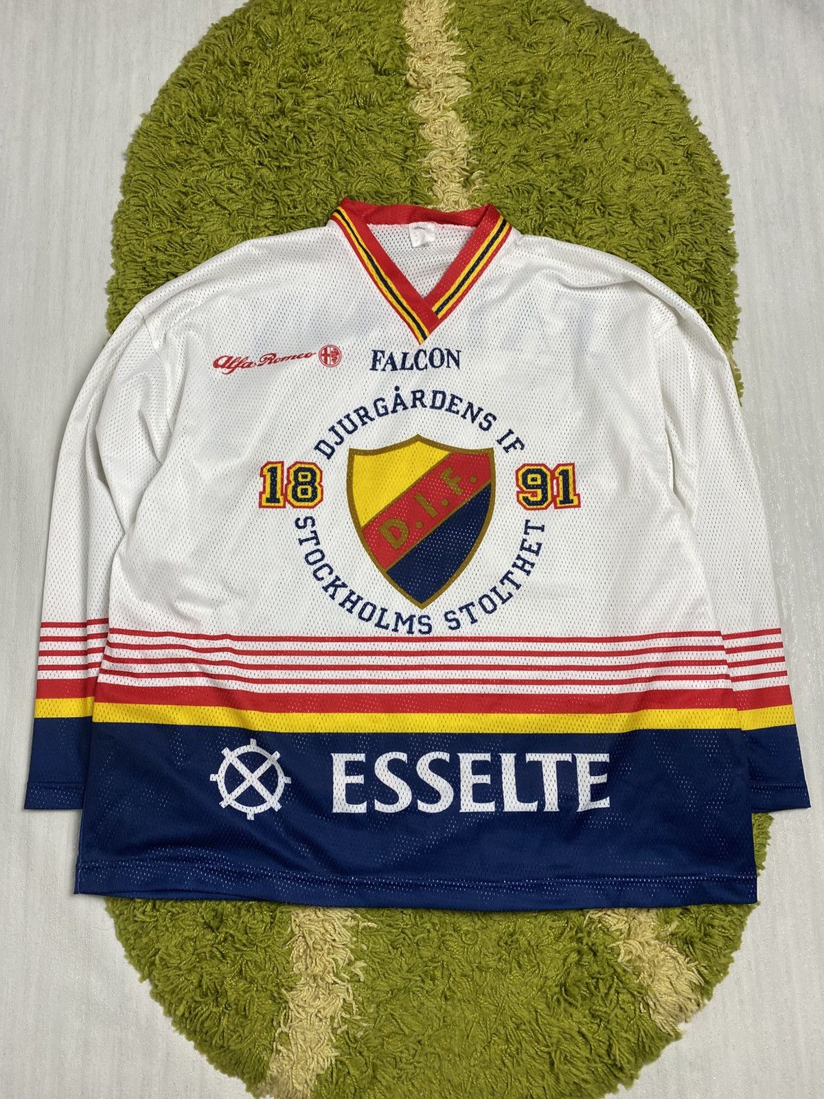 Vintage 90s Djurgårdens Hockey Jersey T Shirt Tee