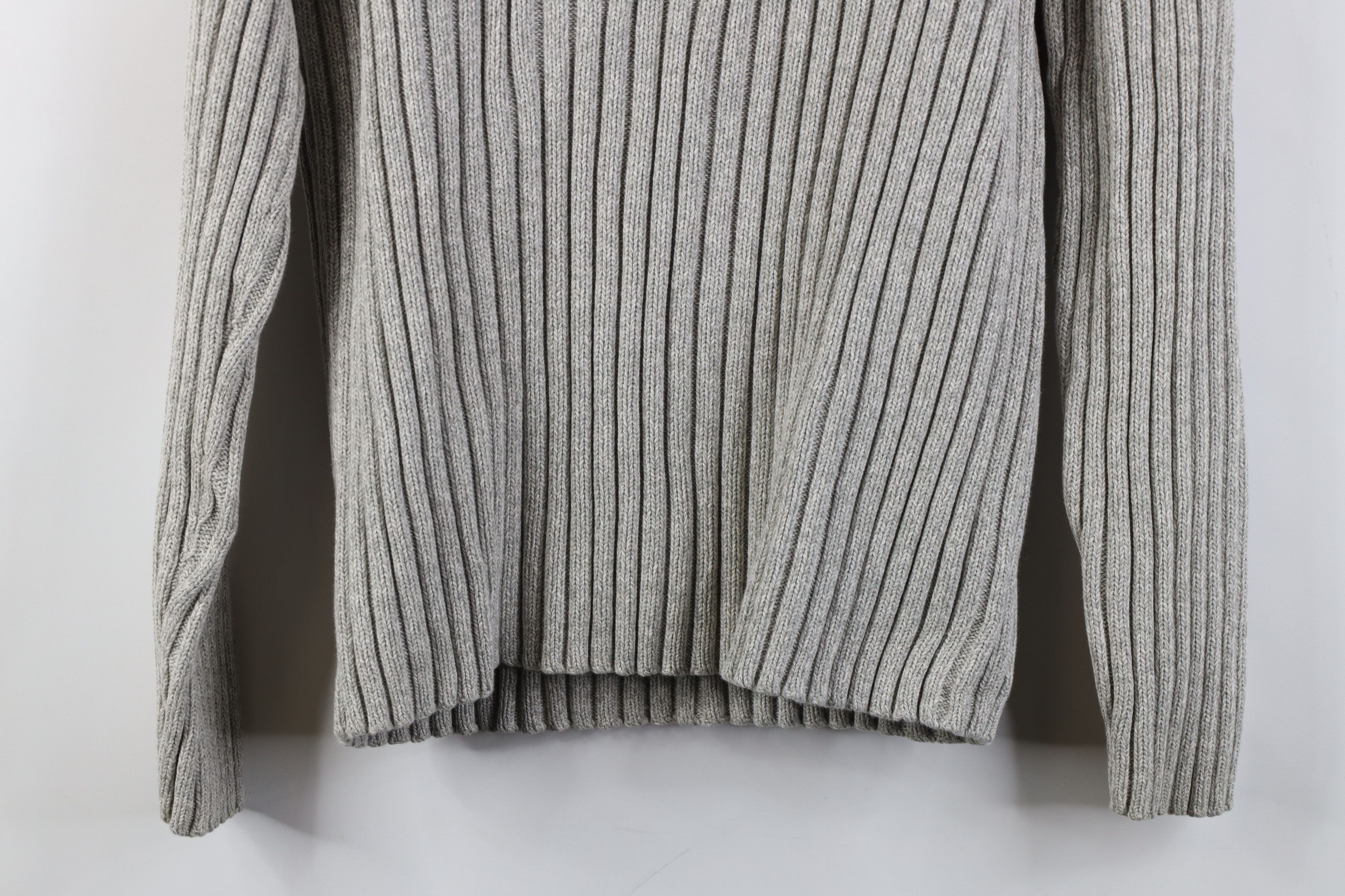 Express Vintage Y2K Express Babydoll Cotton Ribbed Knit Sweater Gray Size L / US 10 / IT 46 - 10 Thumbnail