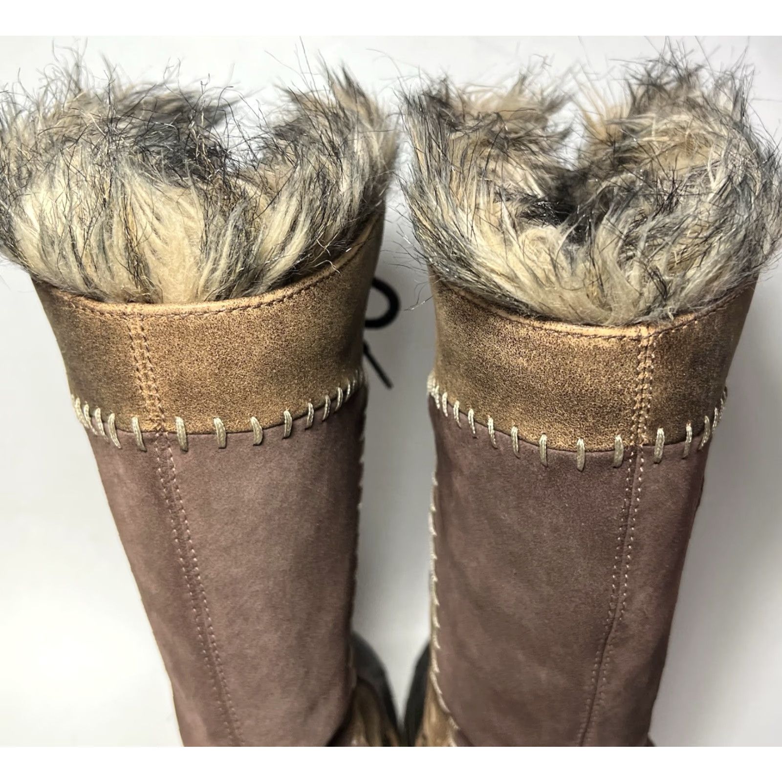 SOREL Sorel Cate The Great Boots Womens Knee High Winter Fur Lace Up Waterproof Insulated 14.75” Brown Size 7 NL1572-256 Size US 7 / IT 37 - 6 Thumbnail