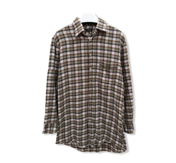 image of Flannel x Vintage Alpenland Checked Plaid Tartan Button Up Shirt, Men's (Size Small)