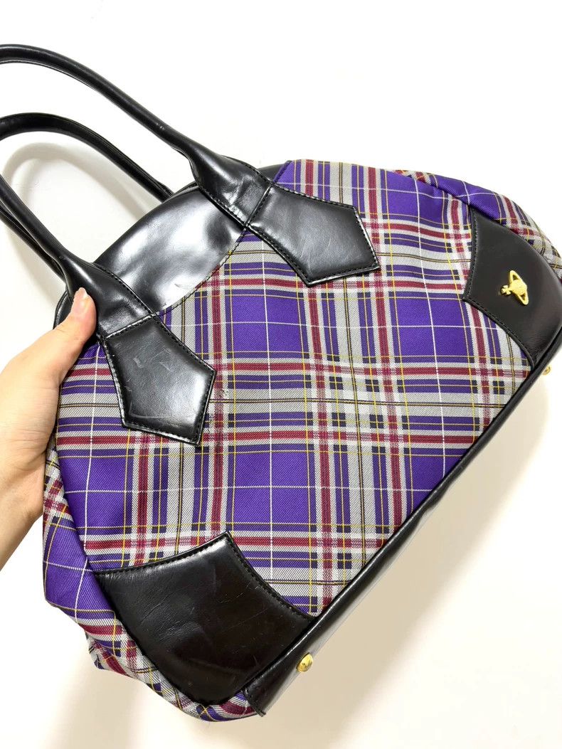 Vivienne Westwood Vivienne Westwood size os Purple checkered bowling bag Size ONE SIZE - 5 Thumbnail