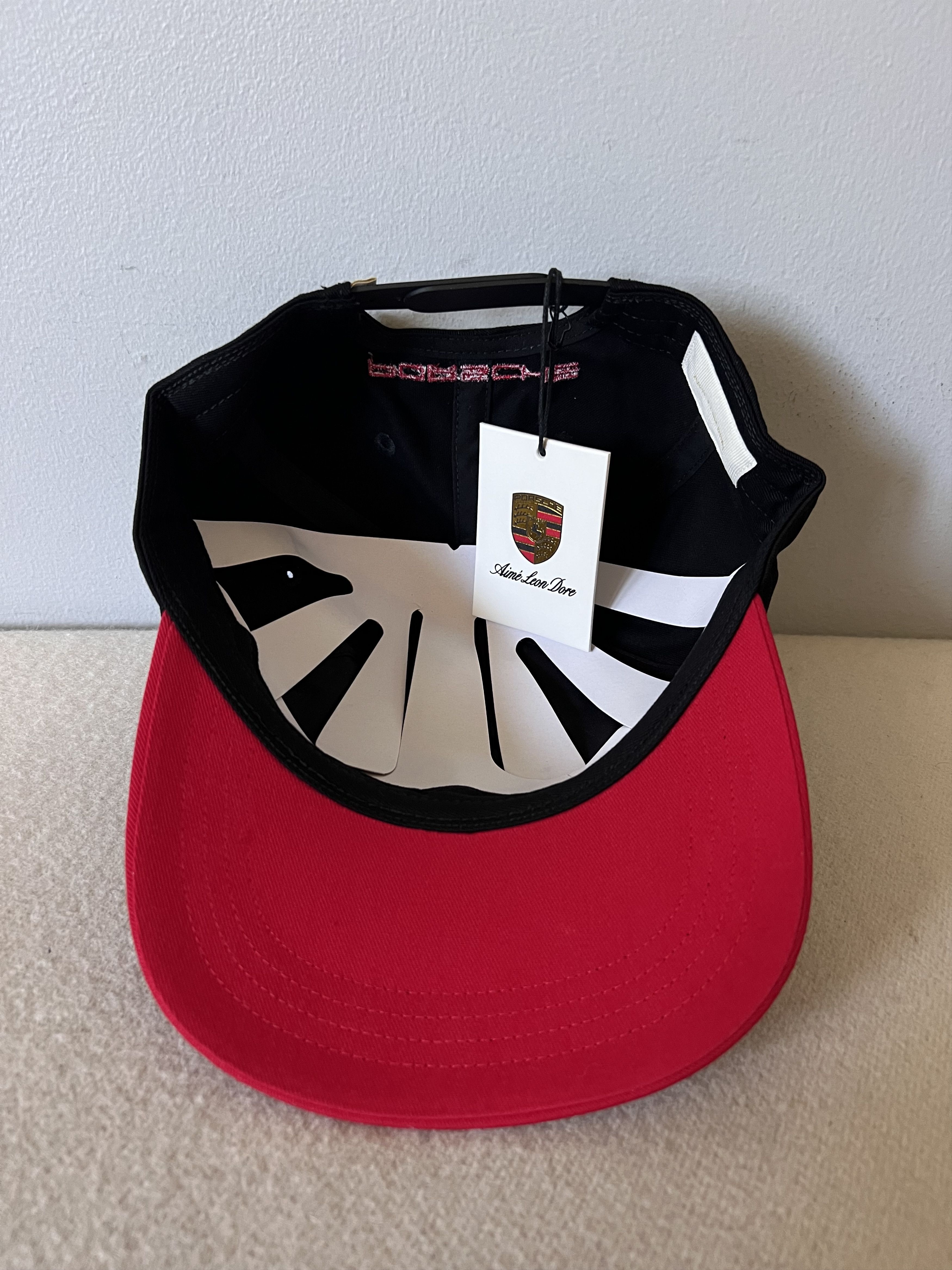 Aime Leon Dore × Porsche Design Aime Leon Dore Porsche Colorblock Logo Hat in Black Red Size ONE SIZE - 5 Thumbnail