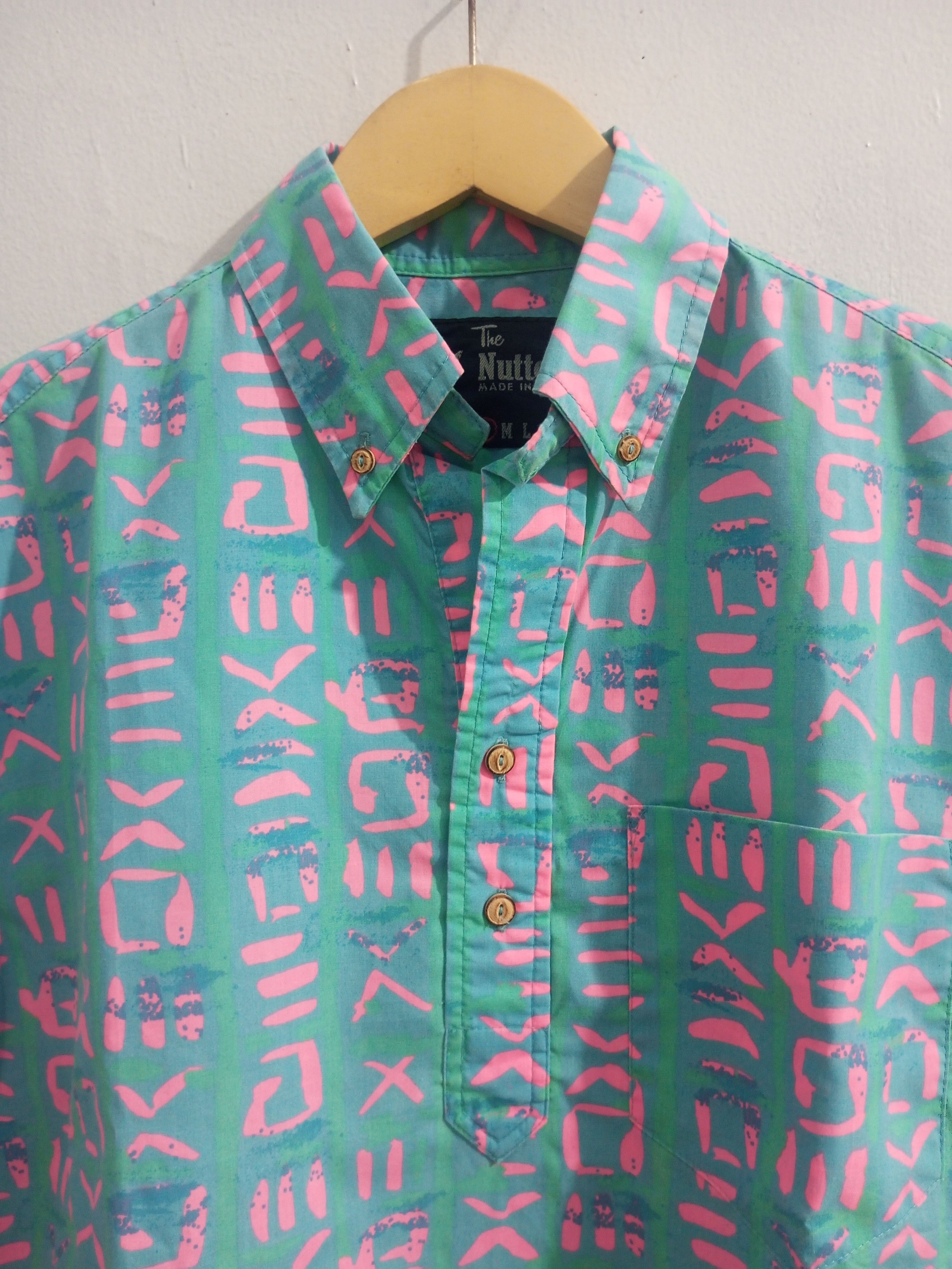 20471120 Vintage the nutter half button open colar hawaiian shirt Size US S / EU 44-46 / 1 - 7 Thumbnail