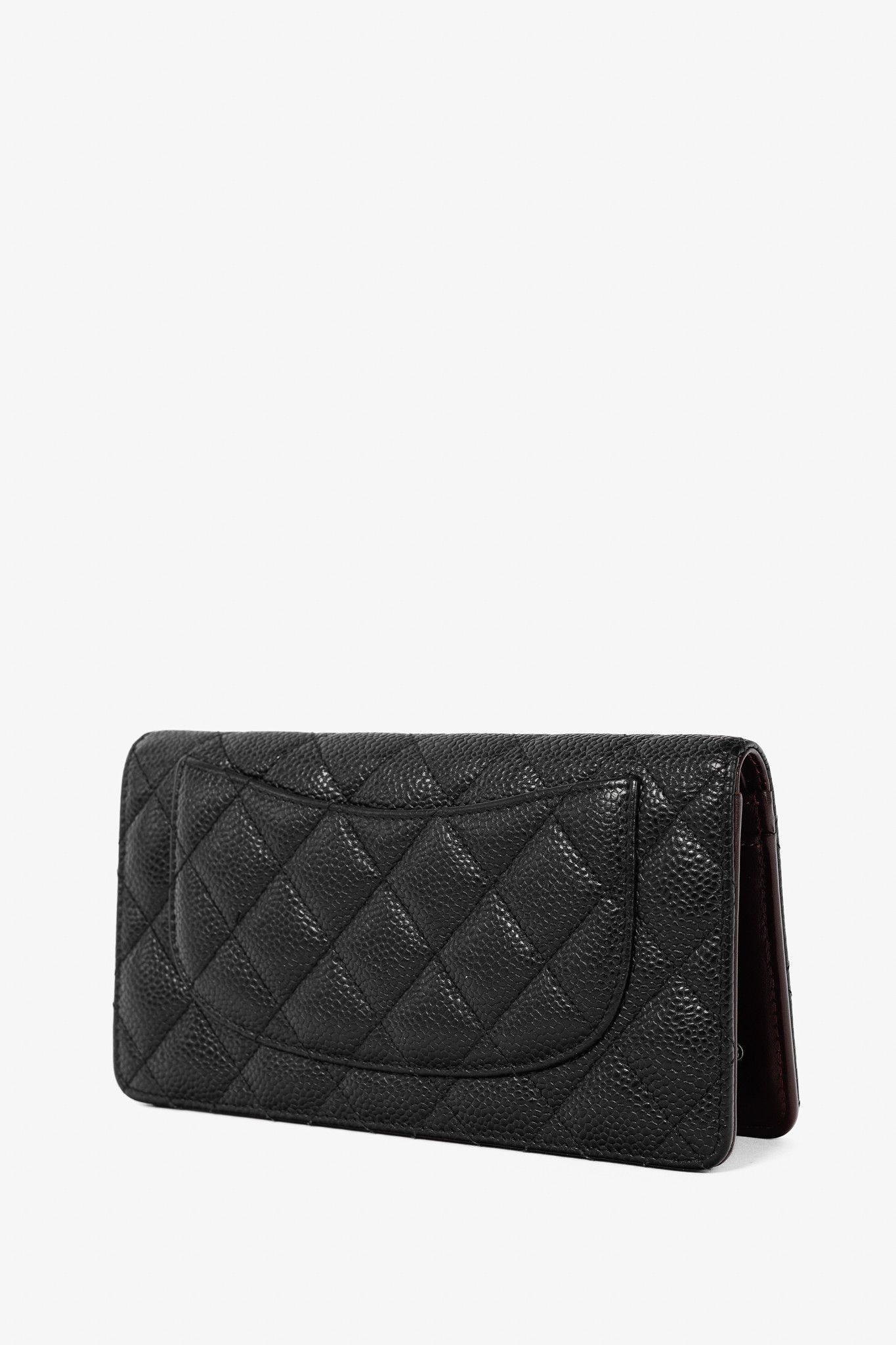 Chanel Chanel Black Caviar Leather Quited L-Yen Wallet Size ONE SIZE - 3 Thumbnail