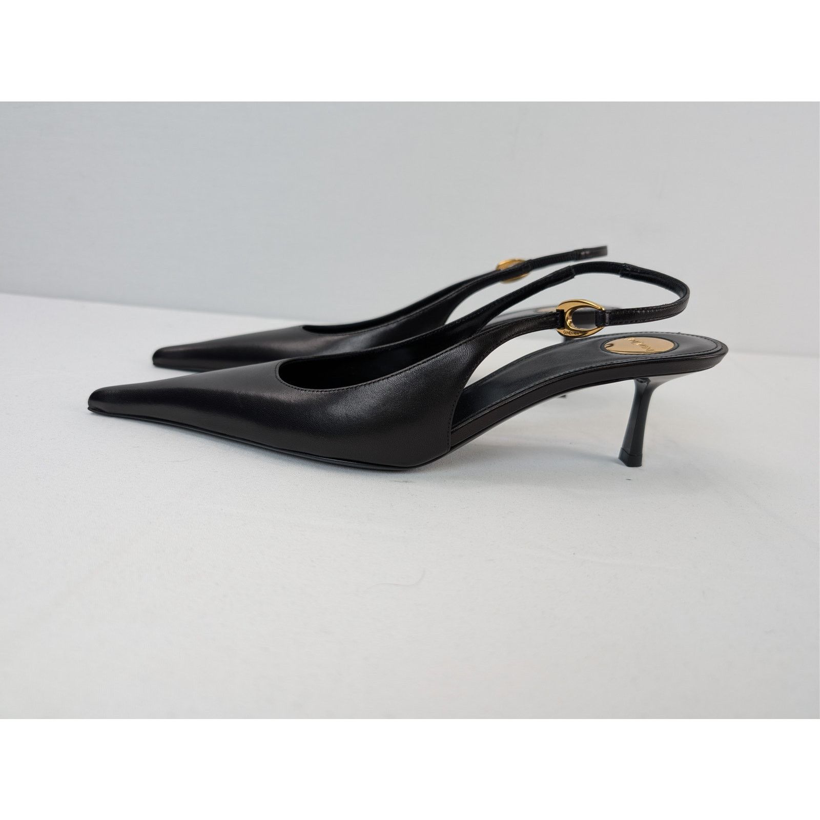 Saint Laurent Paris o1rshd1 Vendome 50 leather slingback pumps Sandal in black Size US 9.5 / IT 39.5 - 11 Thumbnail