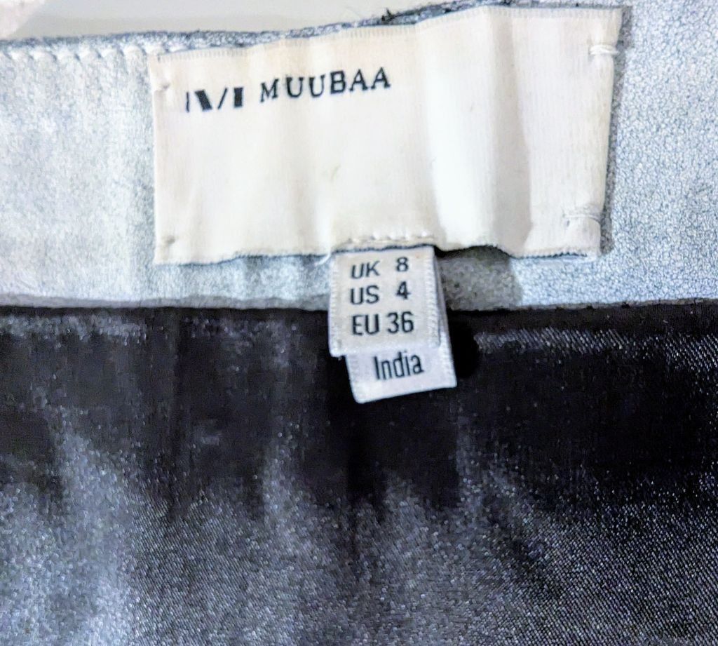 Muubaa MUUBBA Leather Skirt Black/Gray Size US 4 Size 27" / US 4 / IT 40 - 7 Thumbnail