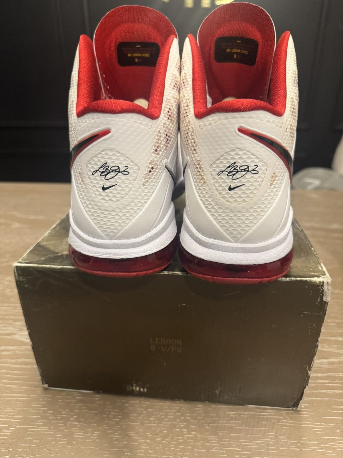 Nike Lebron 8 P.S. VIII White Sport Red Size US 10 / EU 43 - 5 Thumbnail