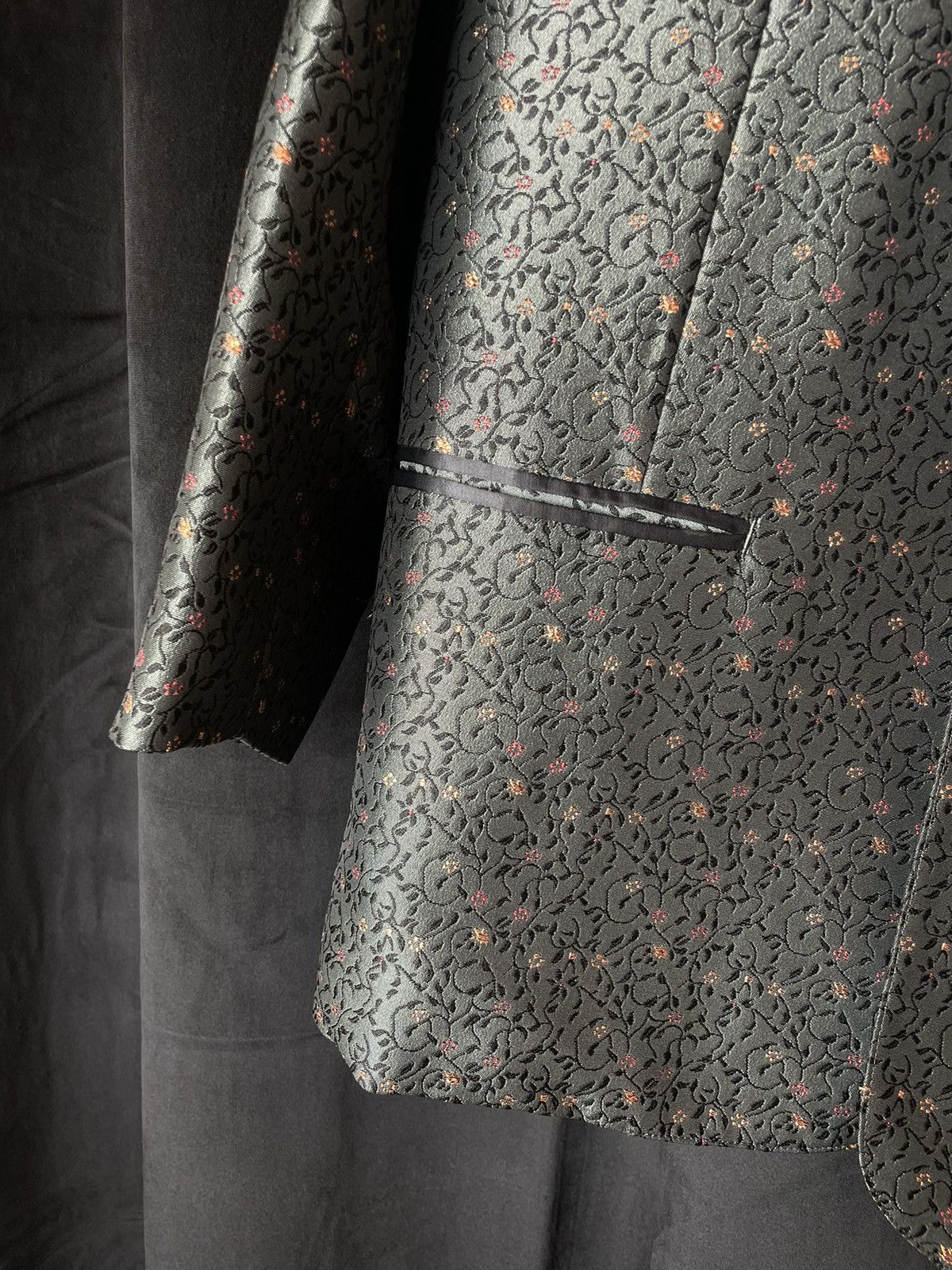 Jean Paul Gaultier 1980s Jacquard Floral Blazer Size US L / EU 52-54 / 3 - 3 Thumbnail
