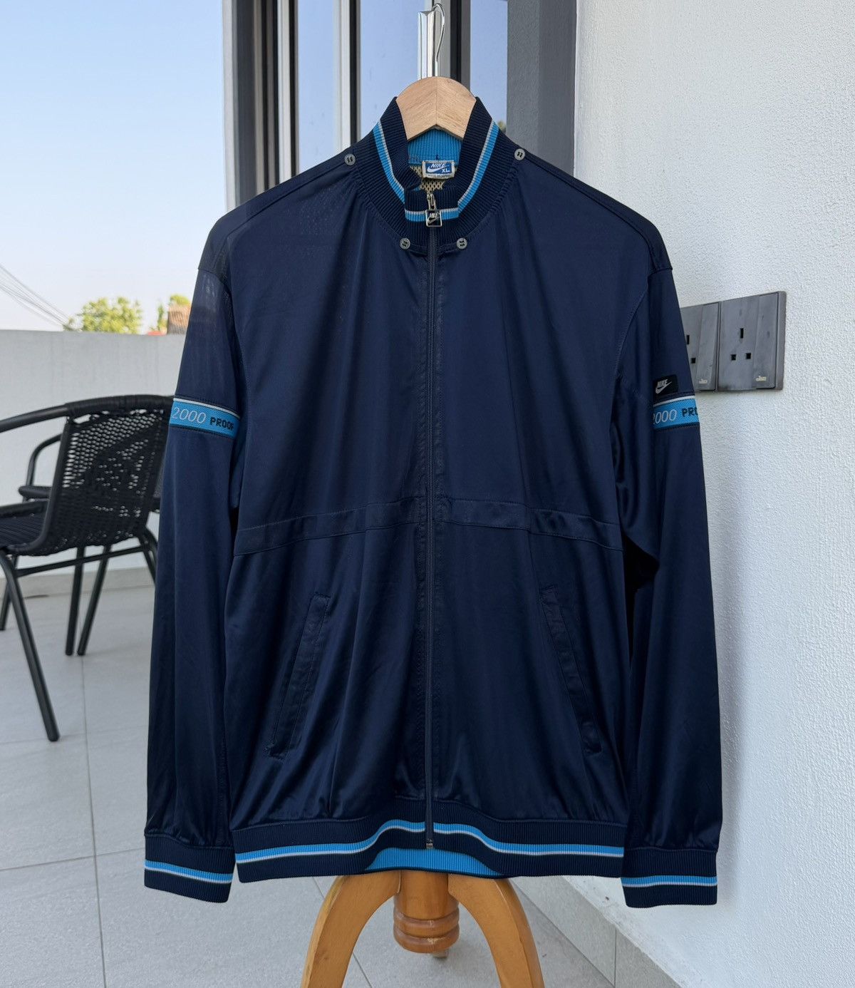 Nike VTG 80s Nike JacketJapan Navy Mesh Lined Archive Windbreaker Size US XL / EU 56 / 4 - 1 Thumbnail