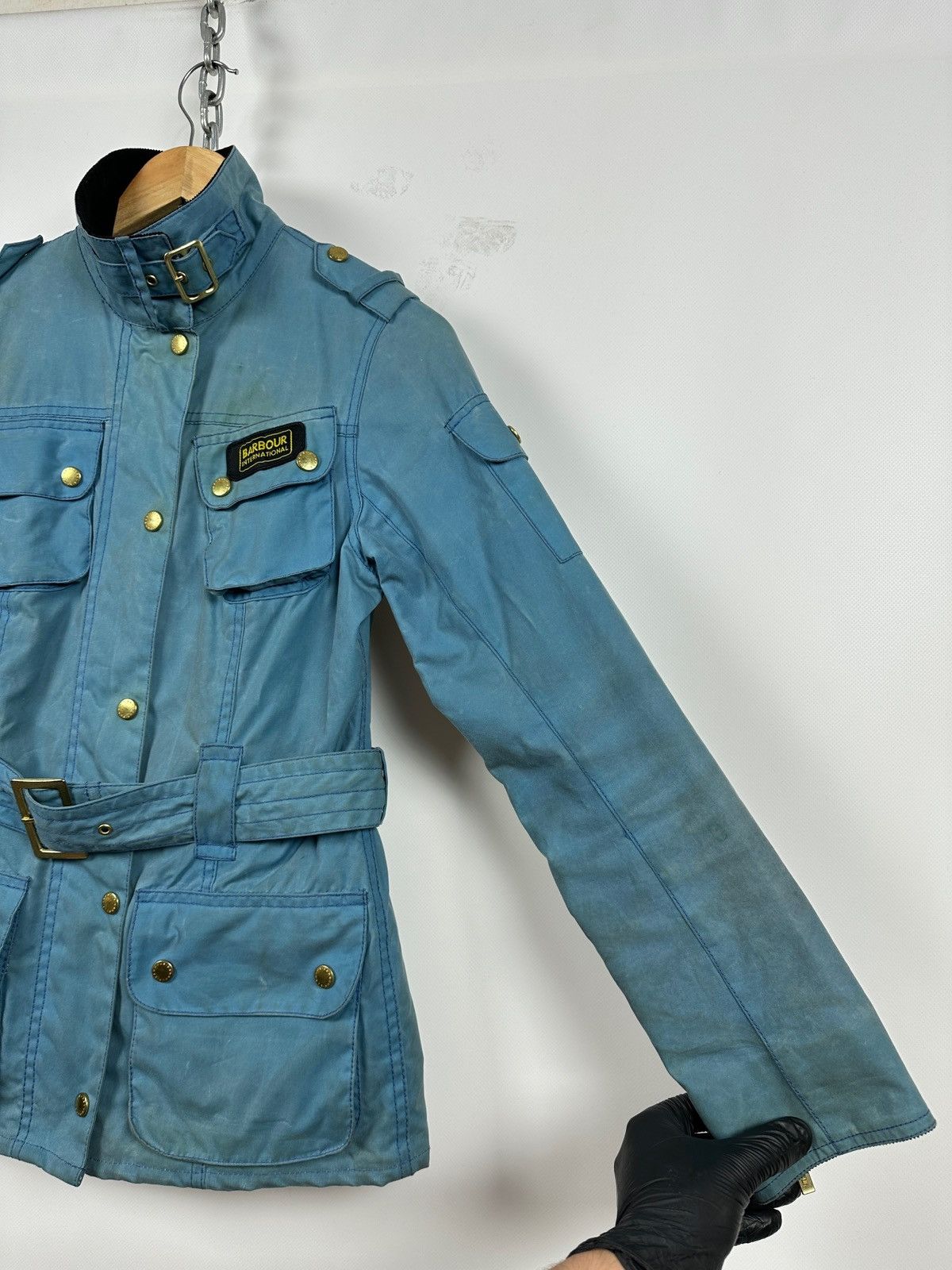Barbour Vintage Barbour Blue Summer Wax International Coat Jacket Size S / US 4 / IT 40 - 12 Thumbnail