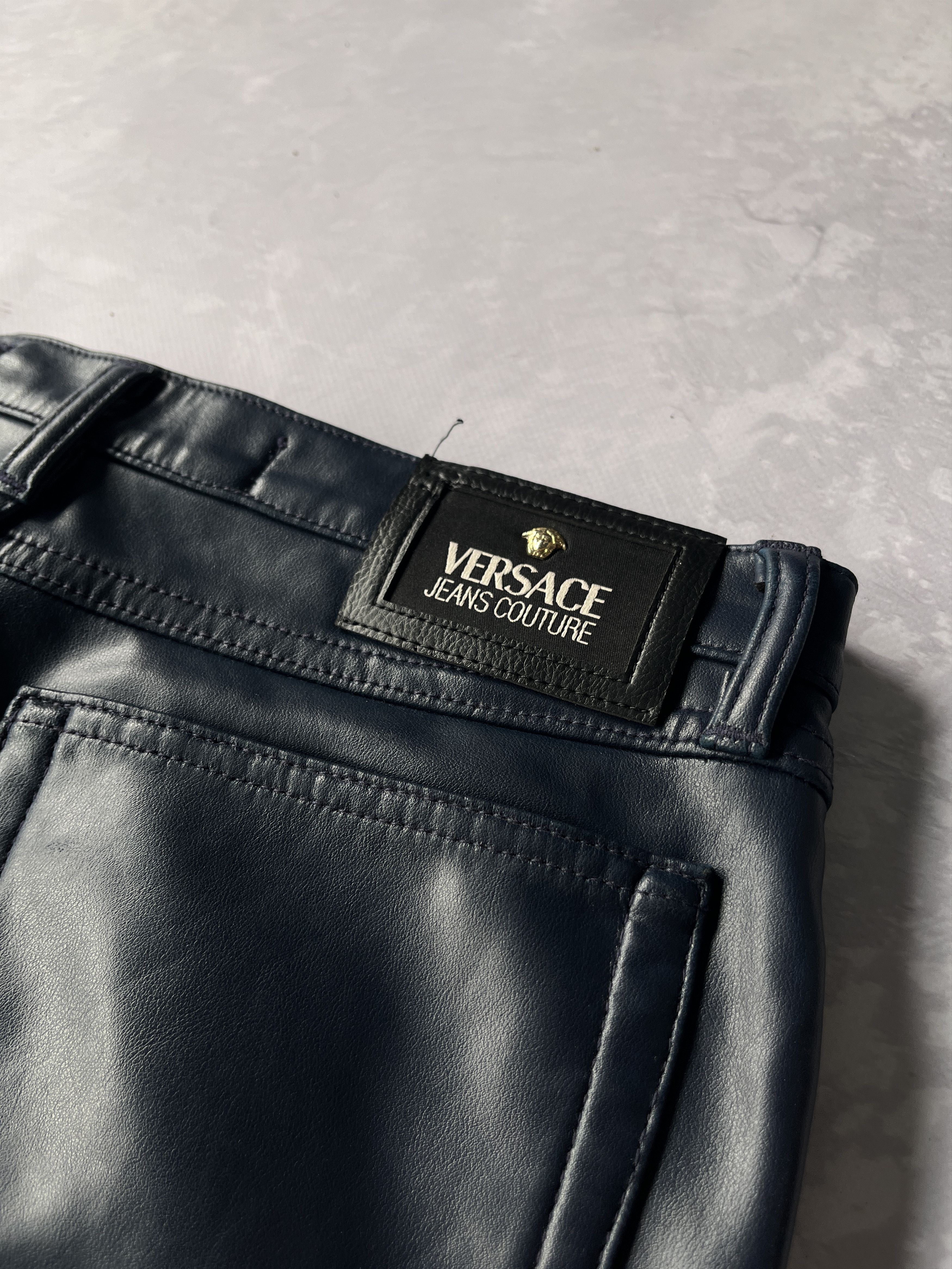 Genuine Leather × Versace × Versace Jeans Couture Vintage 00s Gianni Versace Jeans Couture Like Leather Pants Size US 32 / EU 48 - 7 Thumbnail