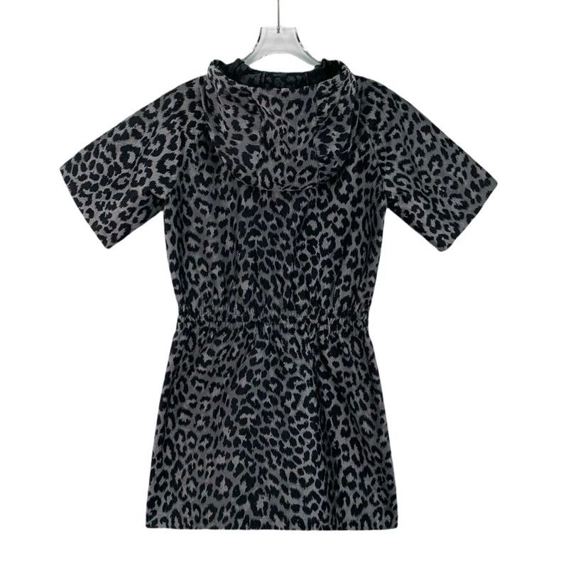 Dior Dior Black and gray leopard print full-print hooded half-z Size XS / US 0-2 / IT 36-38 - 2 Thumbnail