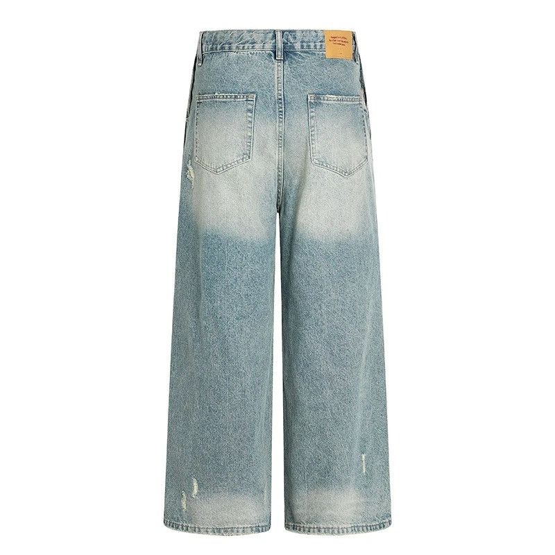 Jean American Style Men's Washing Jeans Holes Size US 32 / EU 48 - 5 Thumbnail