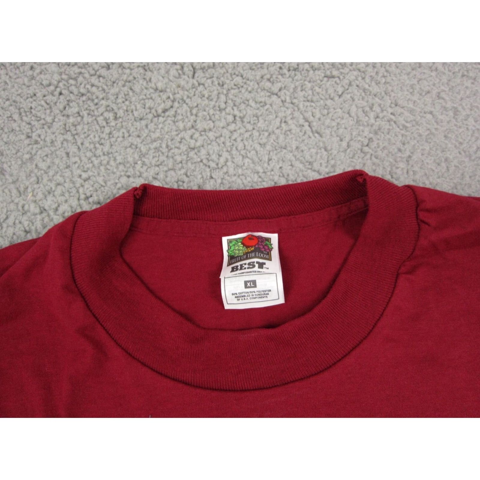 Fruit Of The Loom Vintage Fruit of the Loom Shirt XL Red Mens Size Classic Size US XL / EU 56 / 4 - 5 Thumbnail