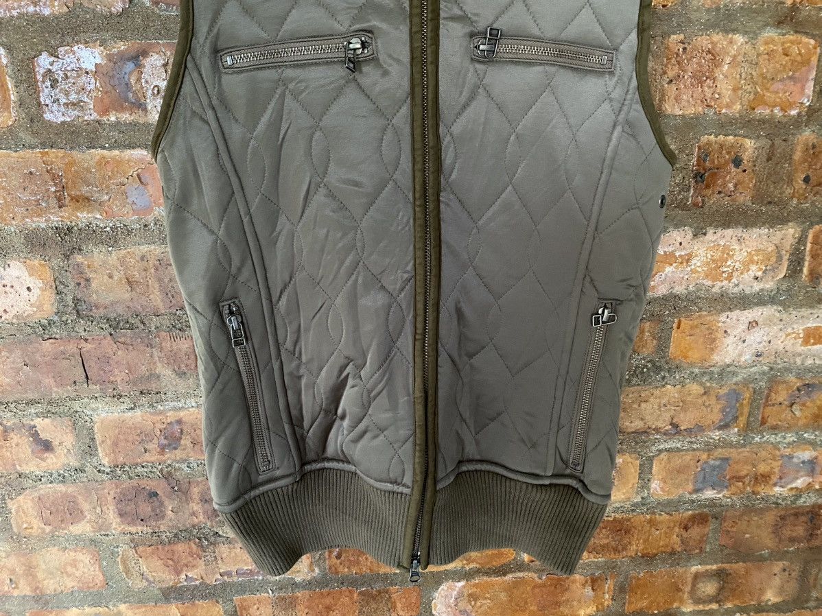 5351 POUR LES HOMMES 2000s Diamond stitch sherpa padded sleeveless hoodie Size US M / EU 48-50 / 2 - 4 Thumbnail