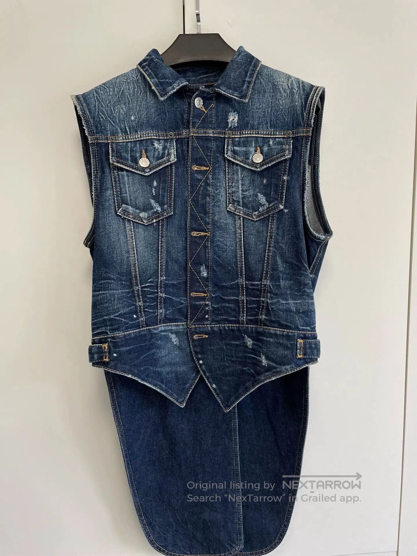 DSQUARED2 Tuxedo Design Denim Vest.