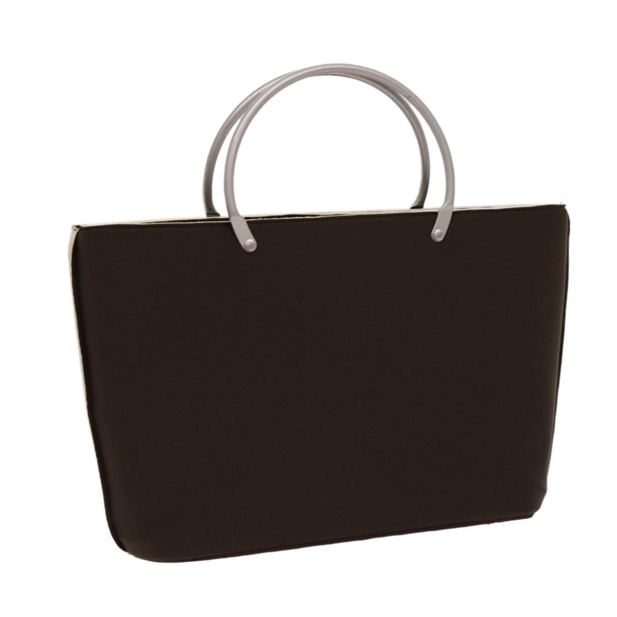 image of Chanel Hand Bag Nylon Brown Cc Auth 63436, Women's