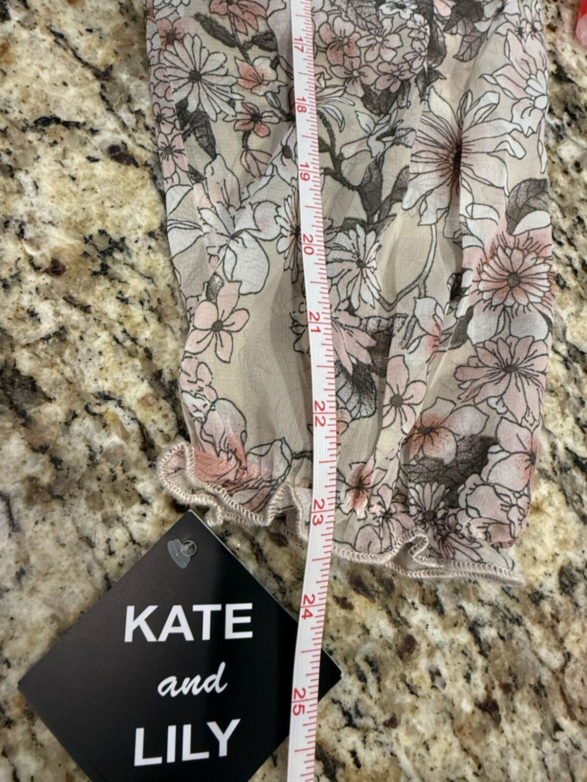 Other Kate and Lily neutral floral tiered maxi dress SZ 10 Size L / US 10 / IT 46 - 11 Thumbnail