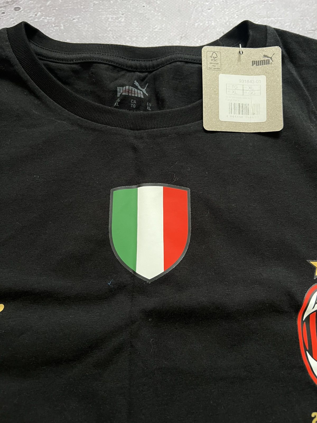Puma AC Milan Scudetto 2022 T-Shirt Black Size XL New Size US XL / EU 56 / 4 - 4 Thumbnail