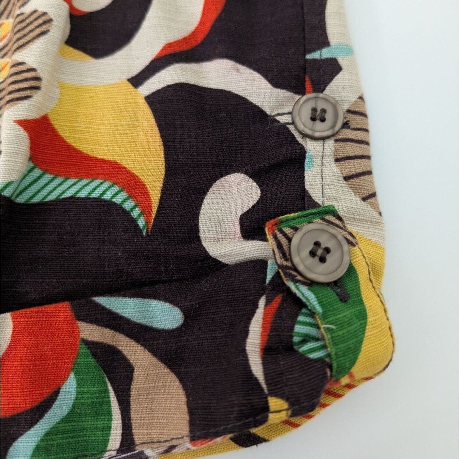 KAVU Kavu Floral Bermuda Shorts Womens Size 10 Brown Cotton Retro Size 32" / US 10 / IT 46 - 3 Thumbnail