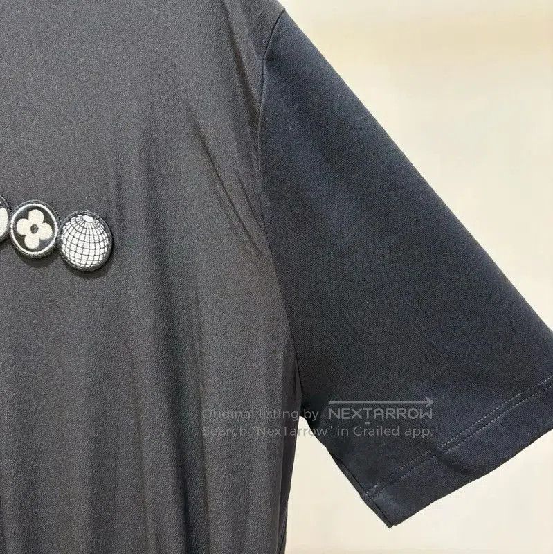 Louis Vuitton Louis Vuitton Black Cotton Short Sleeve Dress . Size L / US 10 / IT 46 - 3 Thumbnail