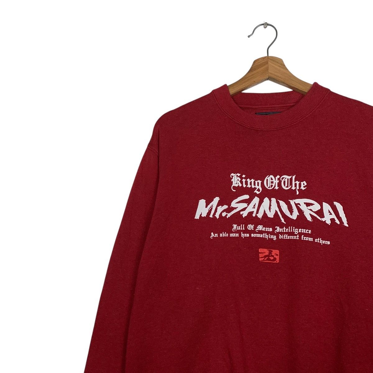 Japanese Brand Japanese Brand Mr Samurai Crewneck Red Sweatshirt Size US L / EU 52-54 / 3 - 6 Thumbnail
