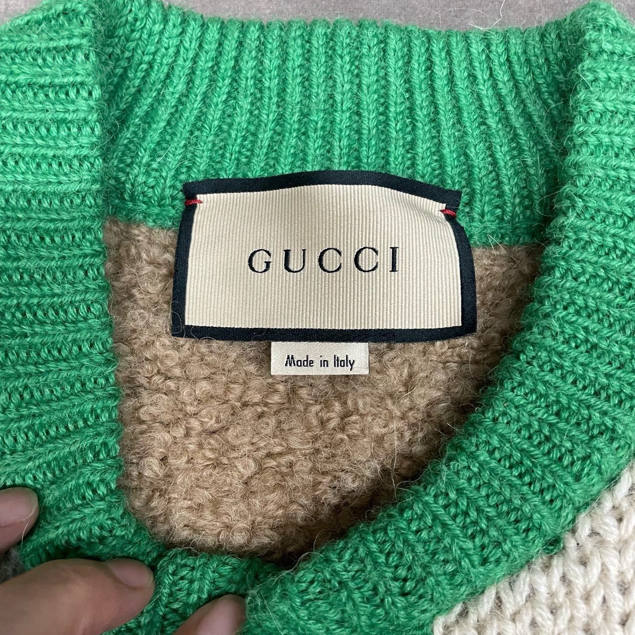 Gucci Gucci White and green new wooden buckle knitted jacket 2501 Size US M / EU 48-50 / 2 - 5 Thumbnail